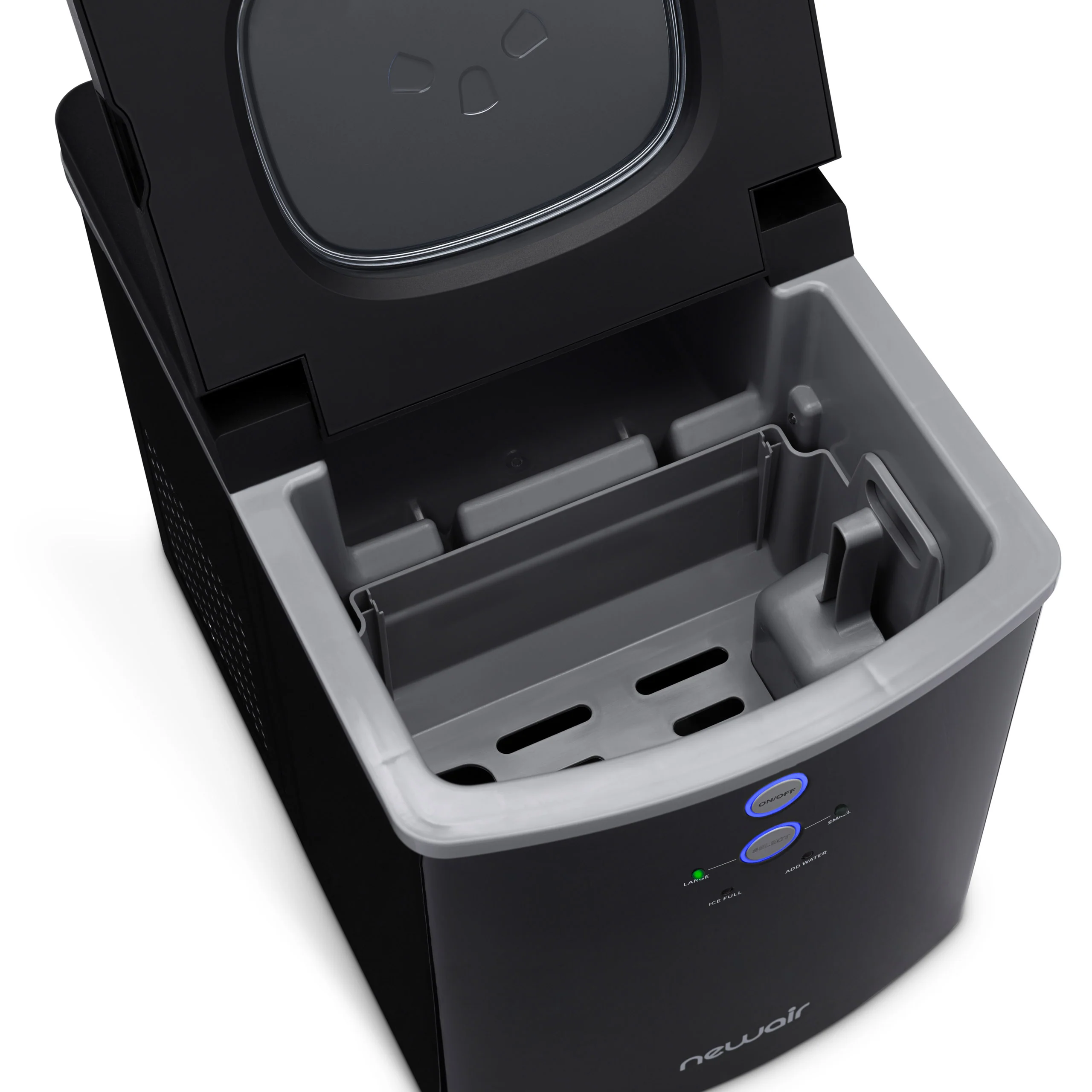 2025 Newair? IJsblokjesmachine voor op het aanrecht. Bullet Ice, 15 kg/dag �C Zwart