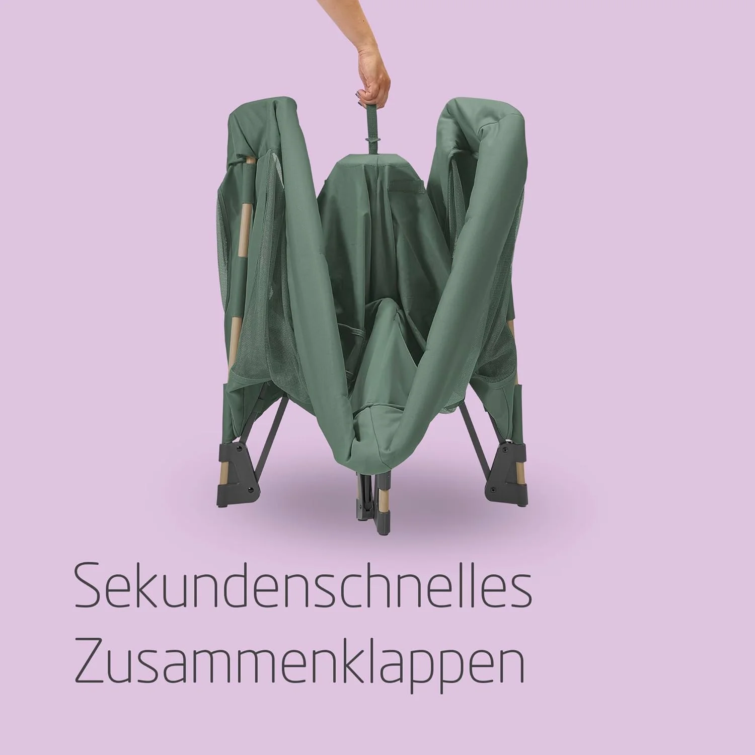 Maxi-Cosi Swift 3-in-1 reiswieg baby, wieg, 0-3,5 jaar, tot 15 kg, in hoogte verstelbare reiswieg, 2-in-1 matras, ultralicht, in 1 seconde inklapbaar, reistas, Eco Care, Beyond Grey