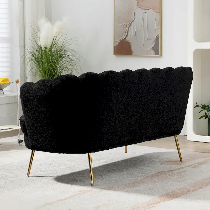 59W Mid-century Modern Tufted Loveseat Upholstered Sofa