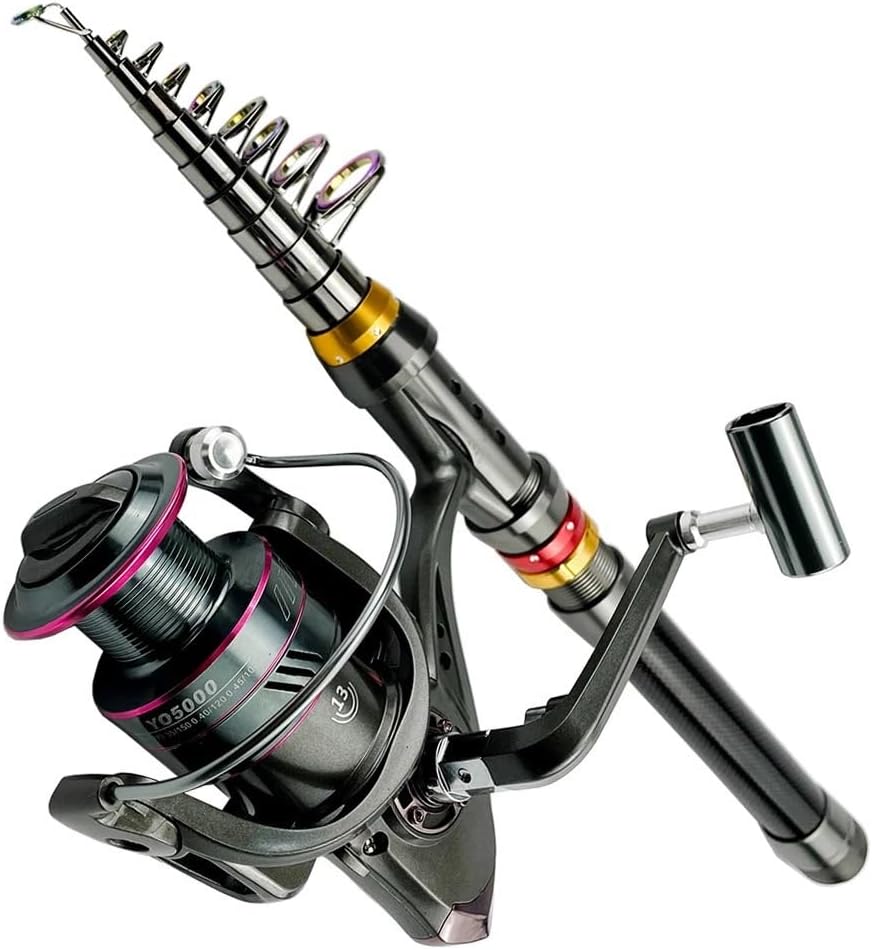 Angel, Teleskop Spinning Angelrute Reel Set 1,8-3,6 M Ultraleicht Metall Spool
