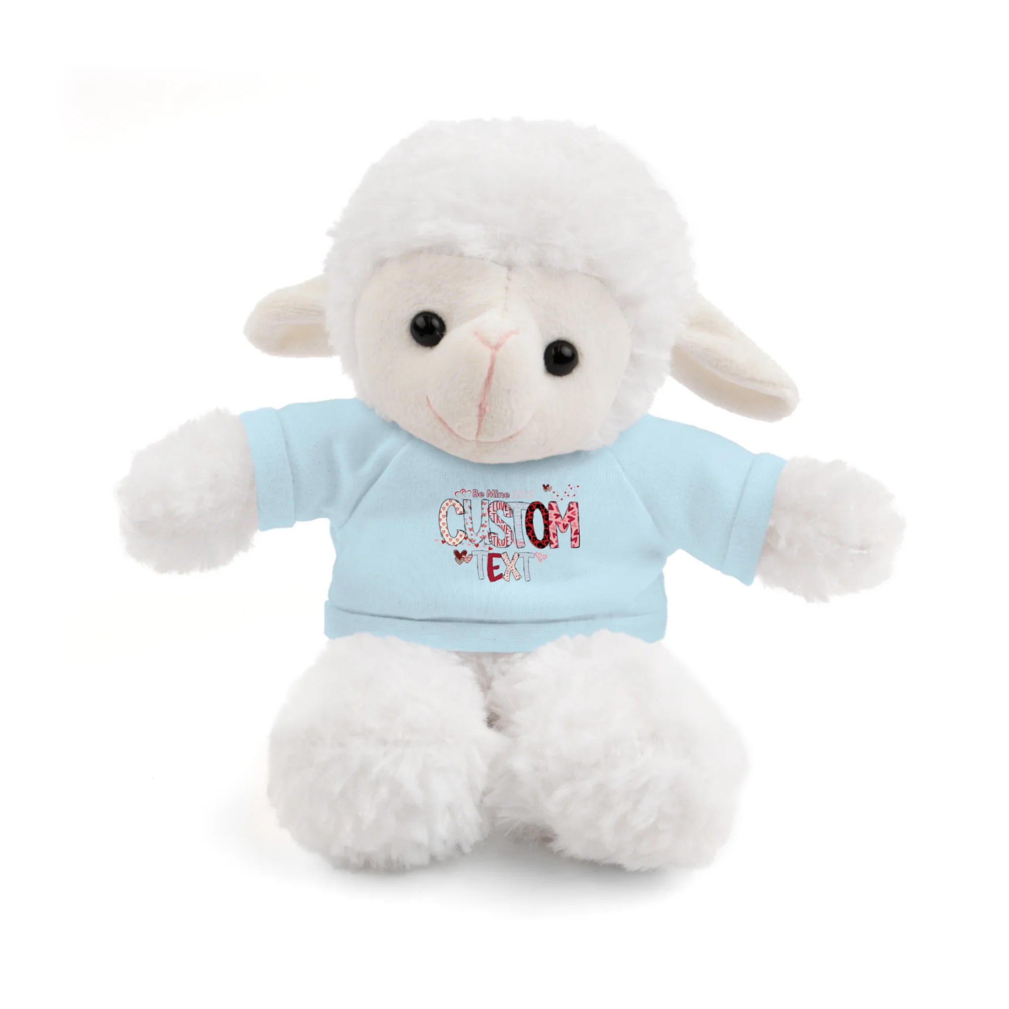 Stuffed Animals with Tee, Custom Text, Valentines Gift bear
