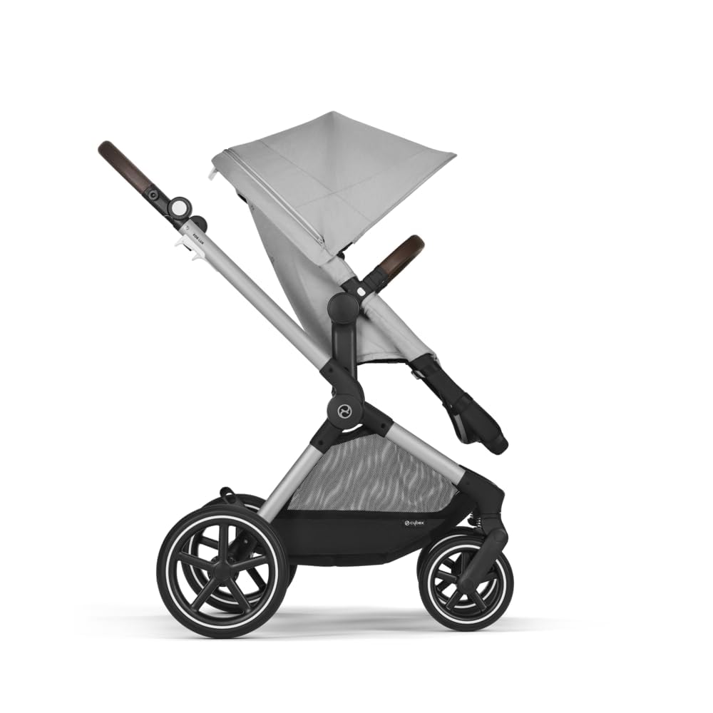 CYBEX Gold Kinderwagen EOS Lux 2-in-1, Reisesystem, Ab Geburt bis 22 kg (ca. 4 Jahre), Moon Black
