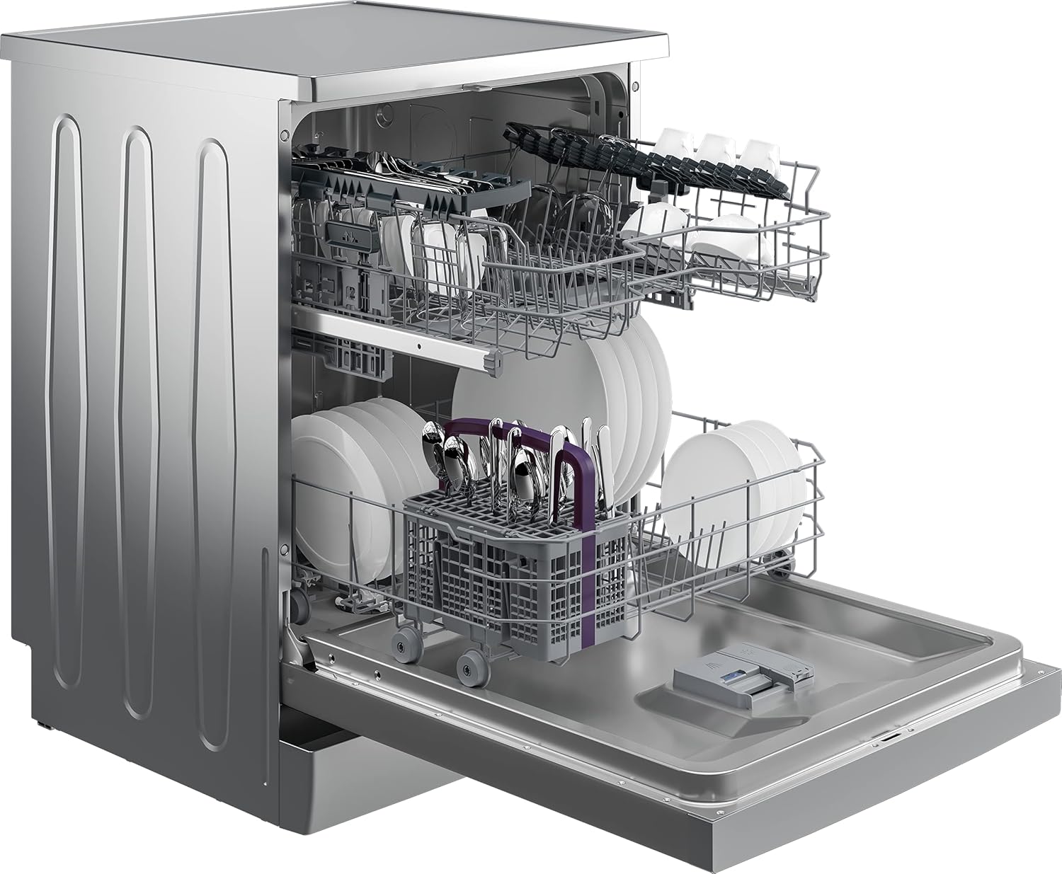 Beko BDFN26420W b300 freistehender Geschirrspüler, unterbaufhig, Platz für 14 Magedecke, Pro  Inverter Motor, TrayWash, HygieneIntense, 6 Programme, WaterSafe+, Wei