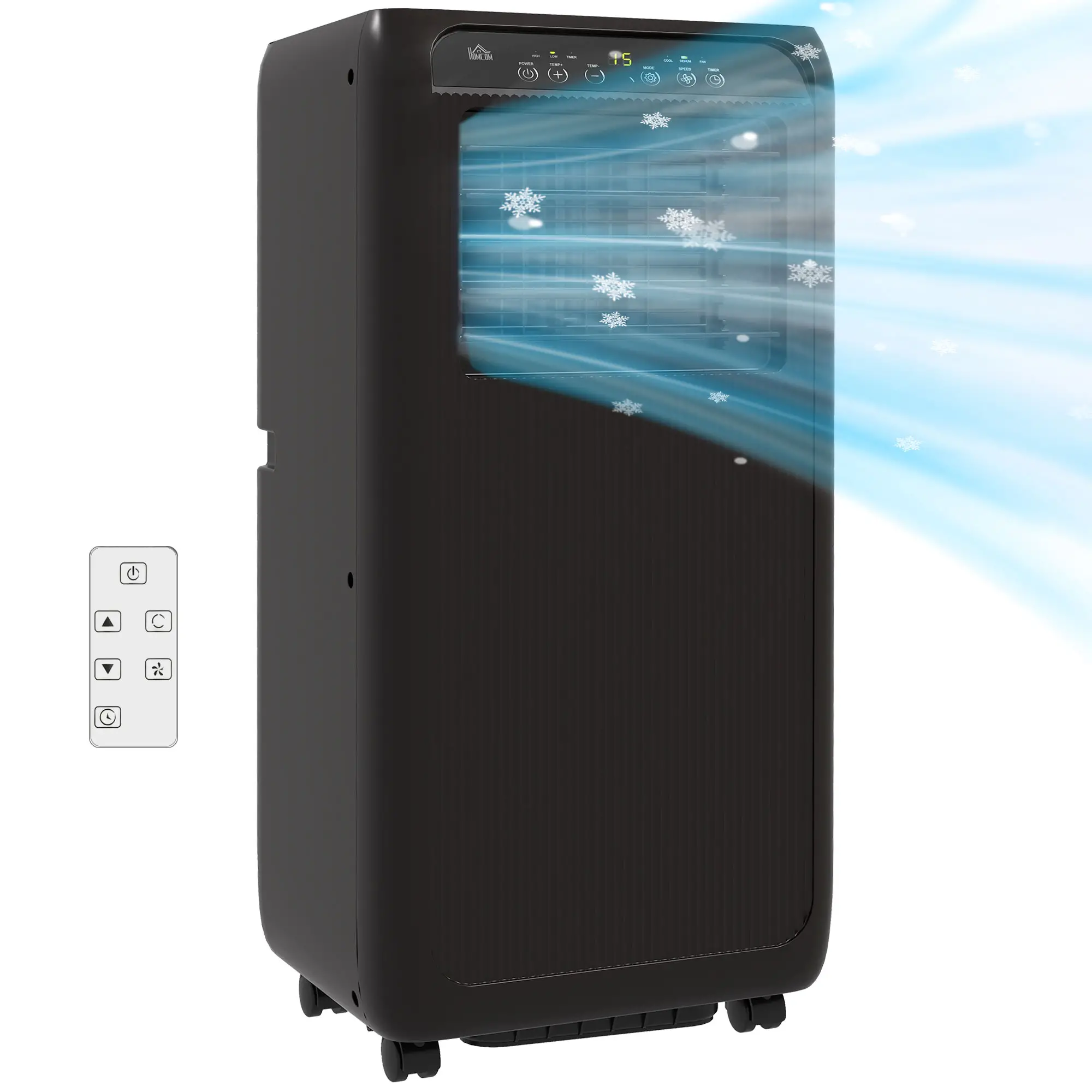 HOMCOM Mobiele Airco 3-in-1 9000 BTU Timer Afstandsbediening