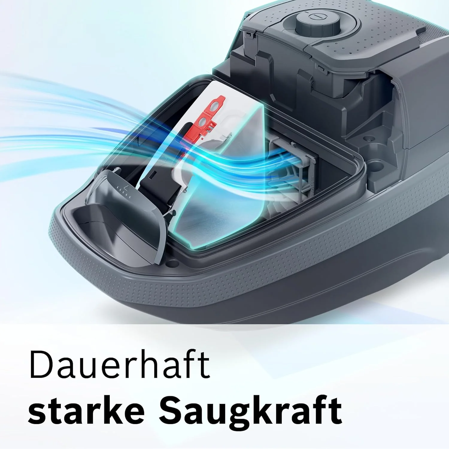 Bosch Stofzuiger met zak Serie 8 BGB75X494, sledestofzuiger, ideaal voor mensen met allergie?n, hygi?nefilter, vloermondstuk voor parket, tapijt, tegels, lange kabel, stil, 650 W, blauw