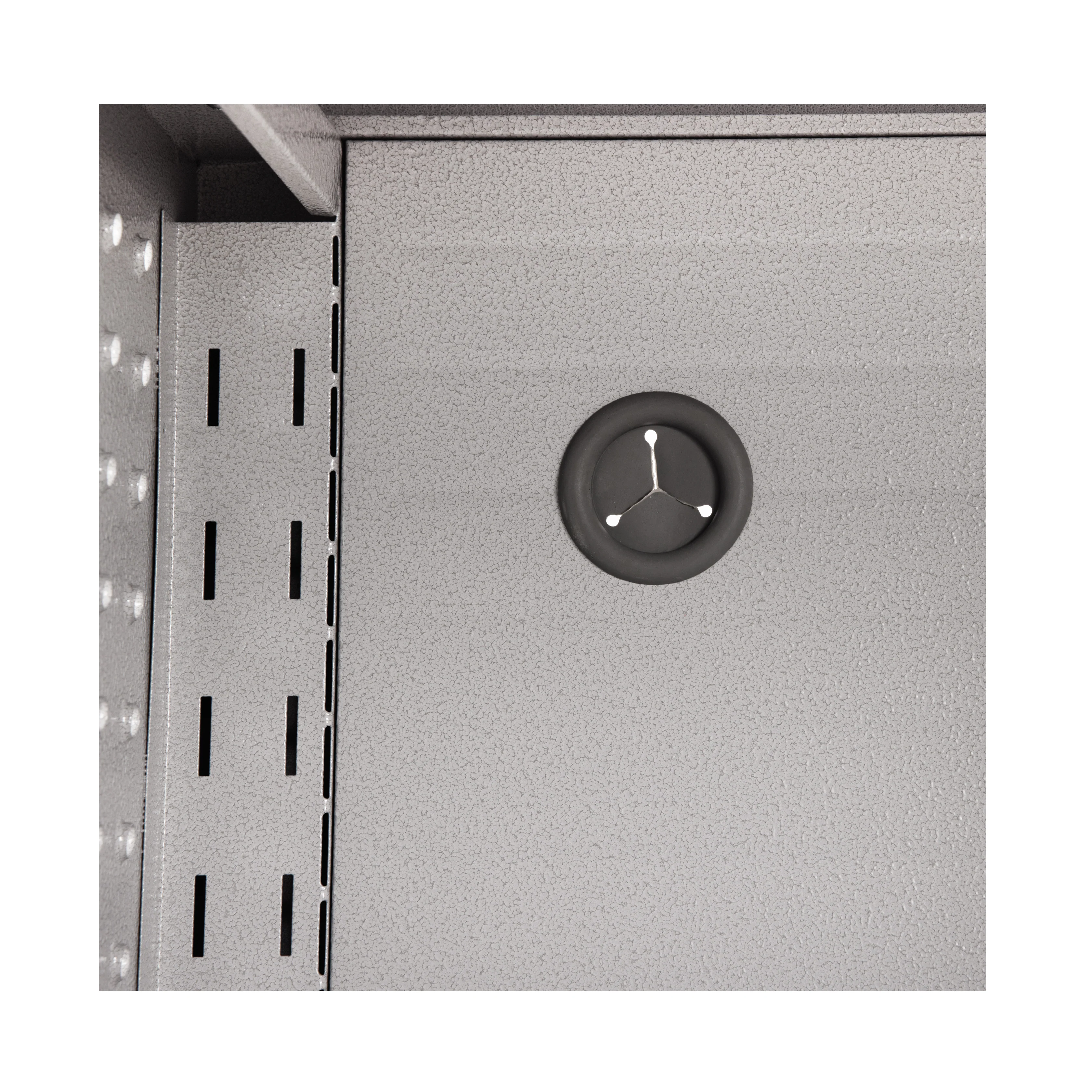 2025 Robuuste gereedschapskast van massief staal met RVS-deur, 61 x 46 x 168 cm, afsluitbaar, 4 legplanken, granietafwerking, UltraGuard? coating, draagvermogen 317 kg