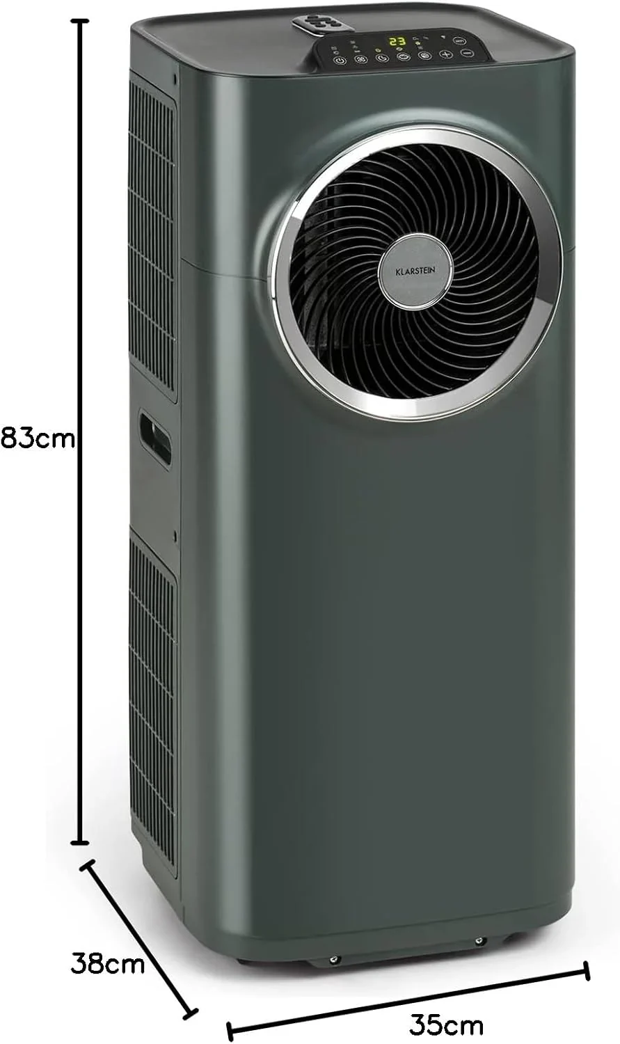 Klarstein Mobile Klimaanlage mit Abluftschlauch, 5-in-1 Klimager?t, Ventilator, Luftentfeuchter, Luftreiniger & Nachtmodus, App-Steuerung, Kleine & Portable, f��r Wohnung & B��ro, 12000 BTU
