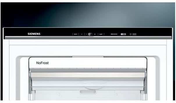 Siemens GS54NAWCV iQ500 Gefrierschrank, 176 x 70 cm, 327 L, noFrost nie wieder abtauen, bigBox Platz für großes Gefriergut, varioZone flexible Glas-und Schubladen, Weiß