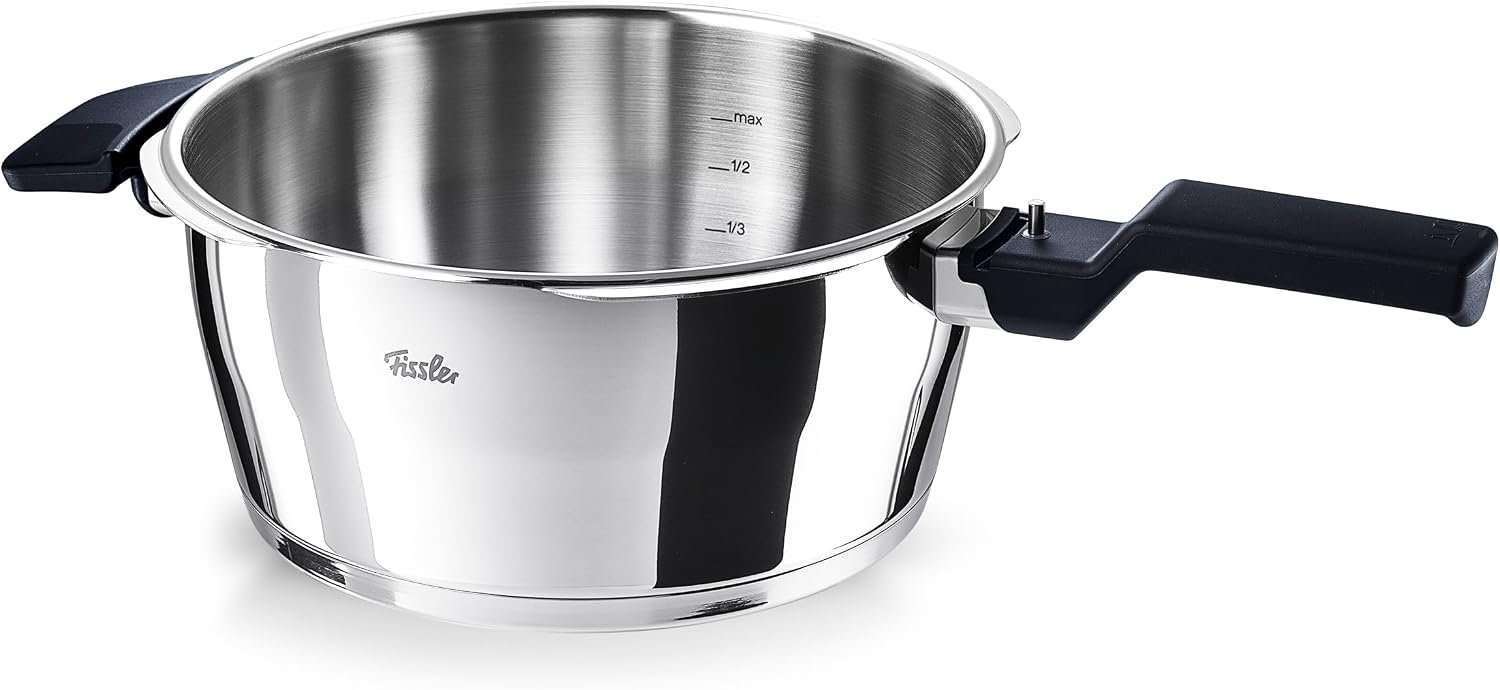 Fissler Vitaquick/Schnellkochtopf (4,5 L, Ø 22 cm) Edelstahl-Dampfkochtopf, 2-Garstufen, Made in Germany - Induktion