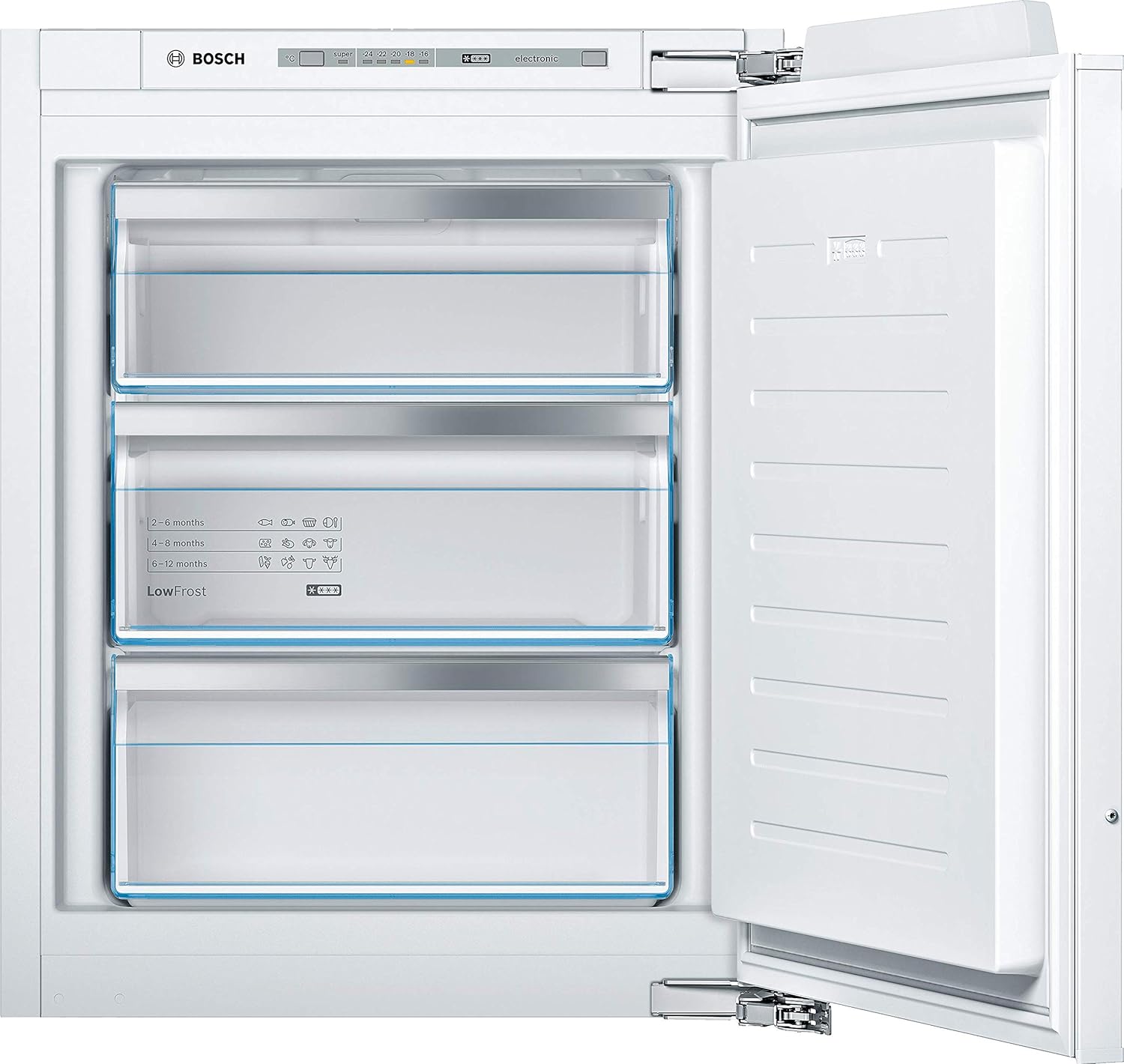 Bosch GIV11ADC0 Serie 6 Einbau-Gefrierschrank, 95 kWh, Jahr, 70 l, LowFrost, FreshSense, 72 x 56