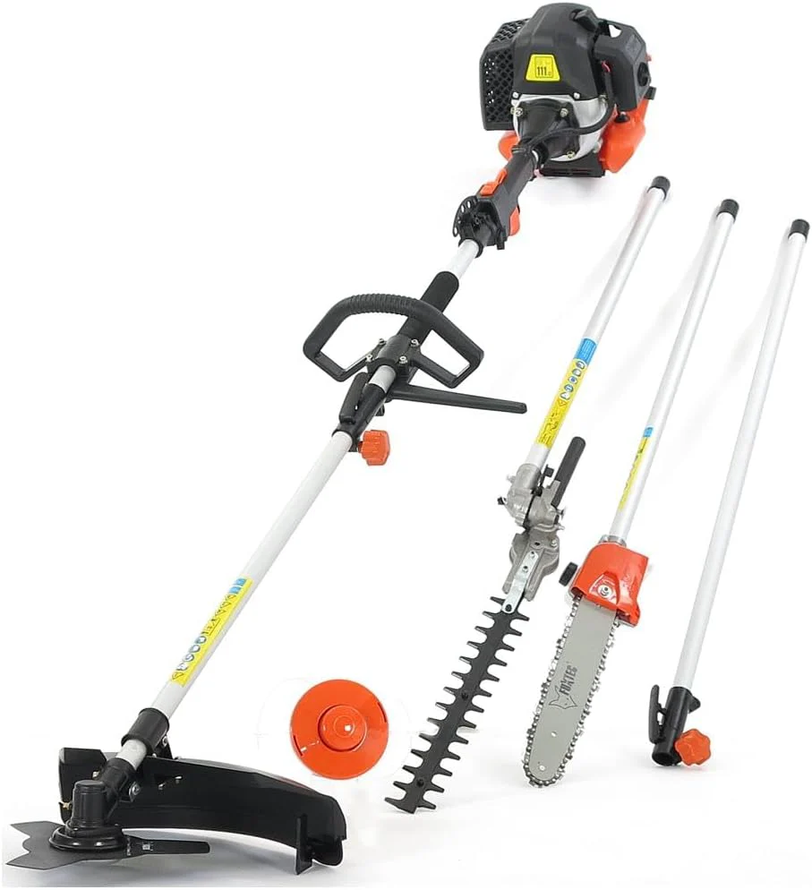 FUXTEC Benzin Motorsense FX-MT152E 5in1 Multitool, 52 cc, Profi-Tragegurt und inkl. 1m Verl?ngerung 3 PS Kombiger?t Heckenschere Hochentaster Kombisystem Freischneider fs 2-Takt Test Oberklasse 1,4