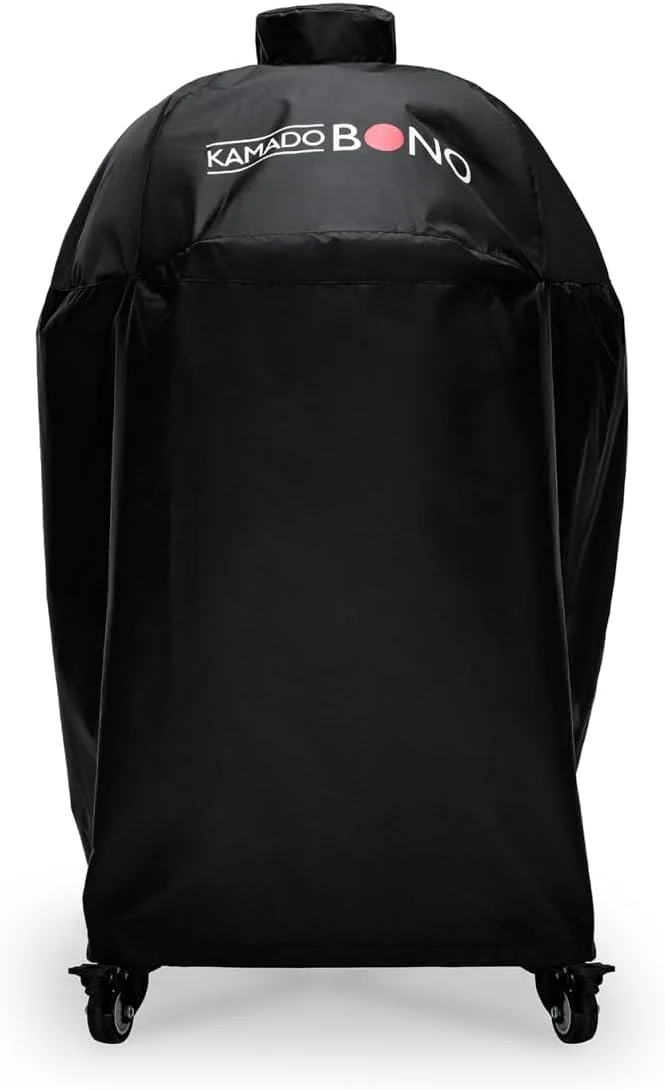 Kamado BONO BBQ - Barbacoa Grande XXL con 10 accesorios - Ø 64 cm Kamado Barbacoa con Accesorios - Parrilla ahumador rojo en la terraza, balcón o jardín