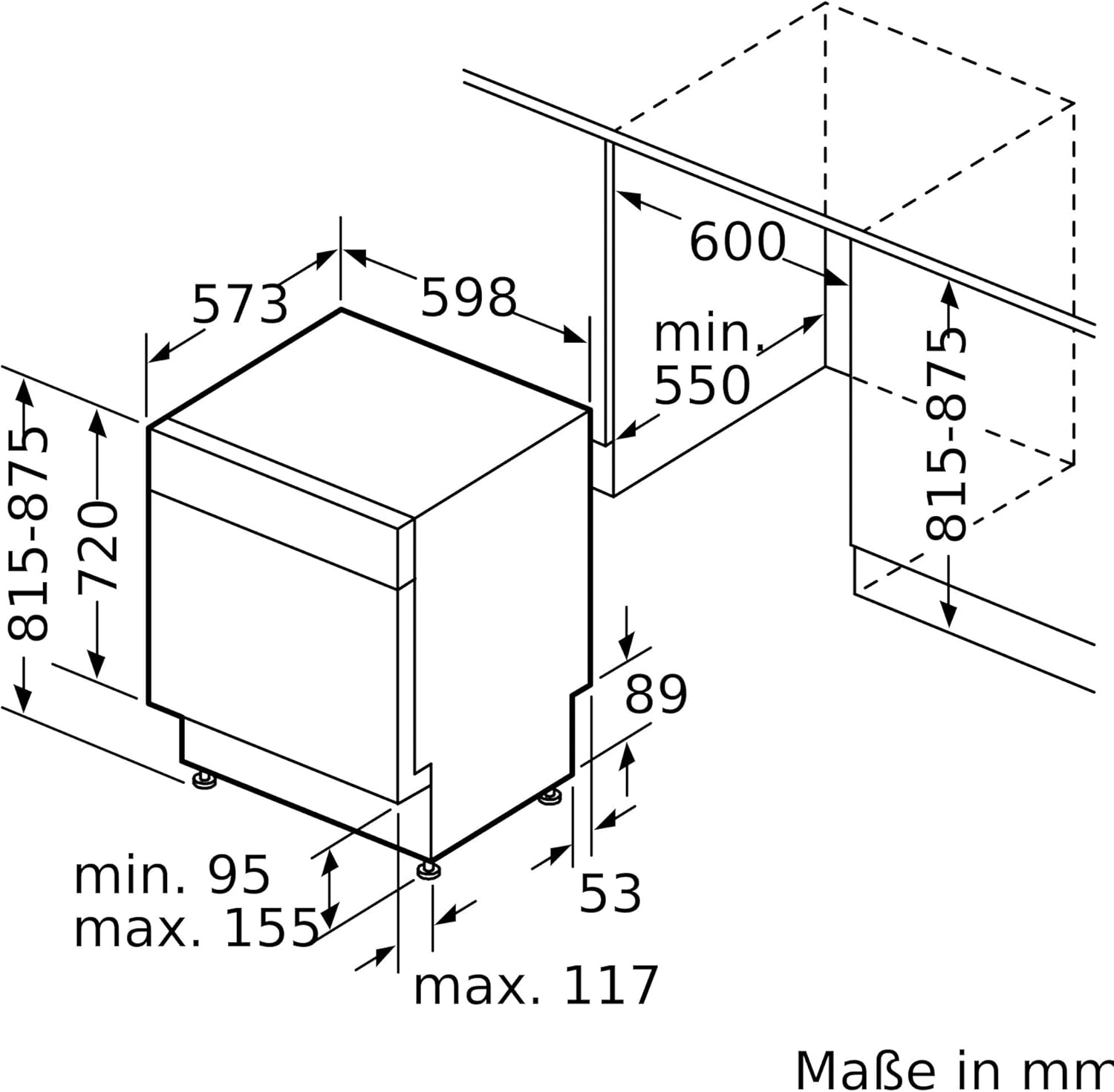 Bosch SMU4ETS08E, Serie 4, Smarter Unterbau-Geschirrspüler 60 cm, Besteckkorb, Spülmaschine mit Programmassistent, besonders Leise, höhenverstellbarer Oberkorb, Automatische Türöffnung, Edelstahl