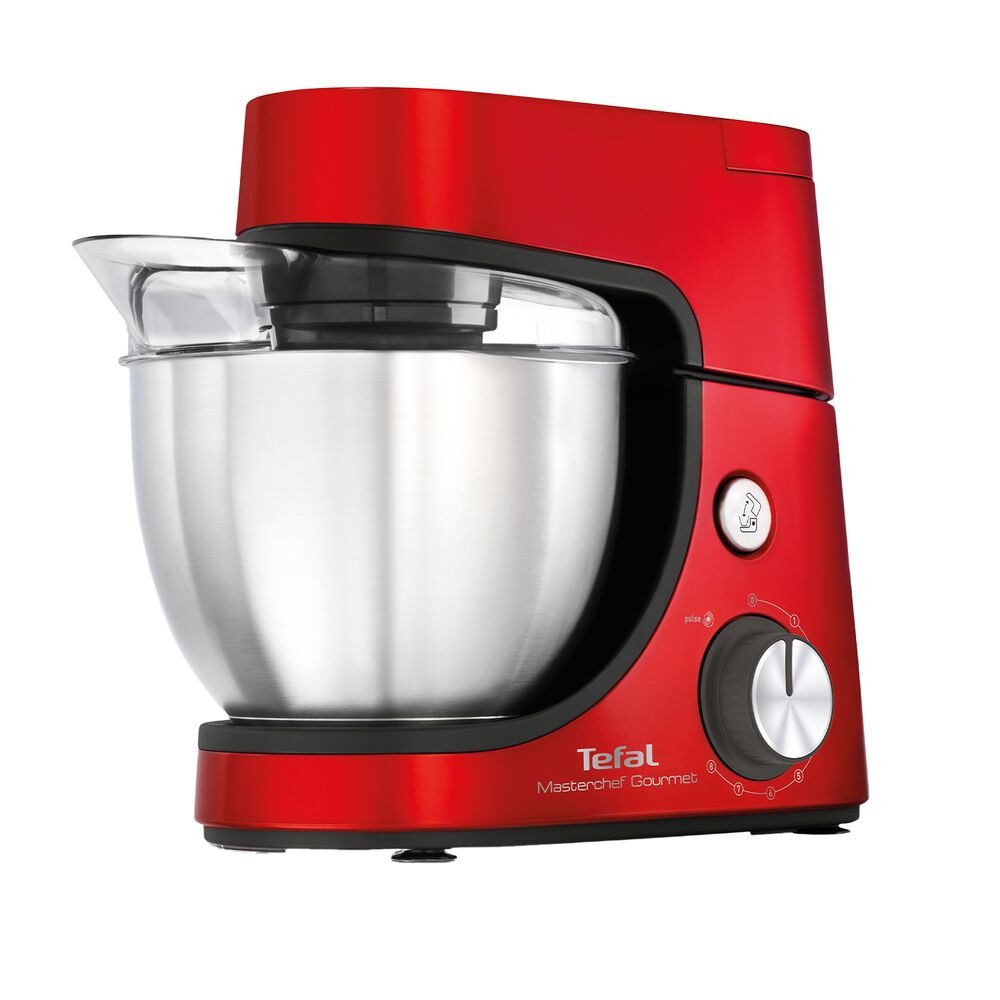 Robot planetarny Tefal Masterchef Gourmet, 1100 W, 4,6 l, z akcesoriami, czerwony