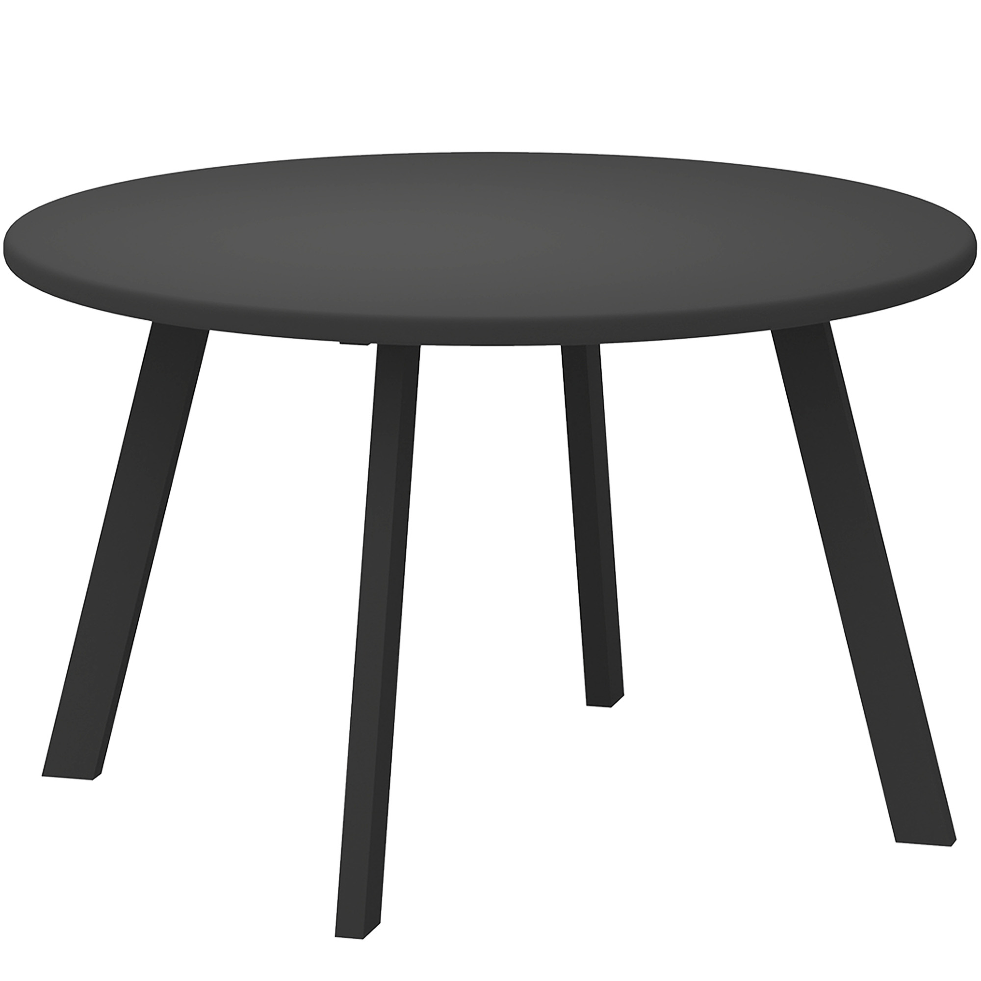 Outsunny Metalen Balkontafel Rond Koffietafel Weerbestendig Tuin Tafel ?70 x 42H cm Zwart