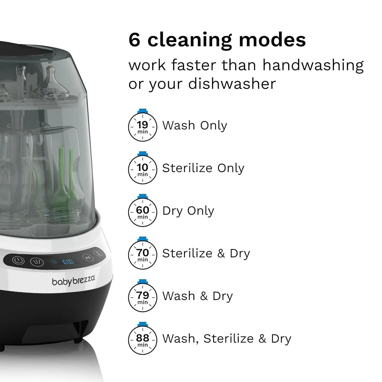 Bottle Washer Pro Baby Bottle Washer Sterilizer Dryer All in One Machine Cleans Bottles