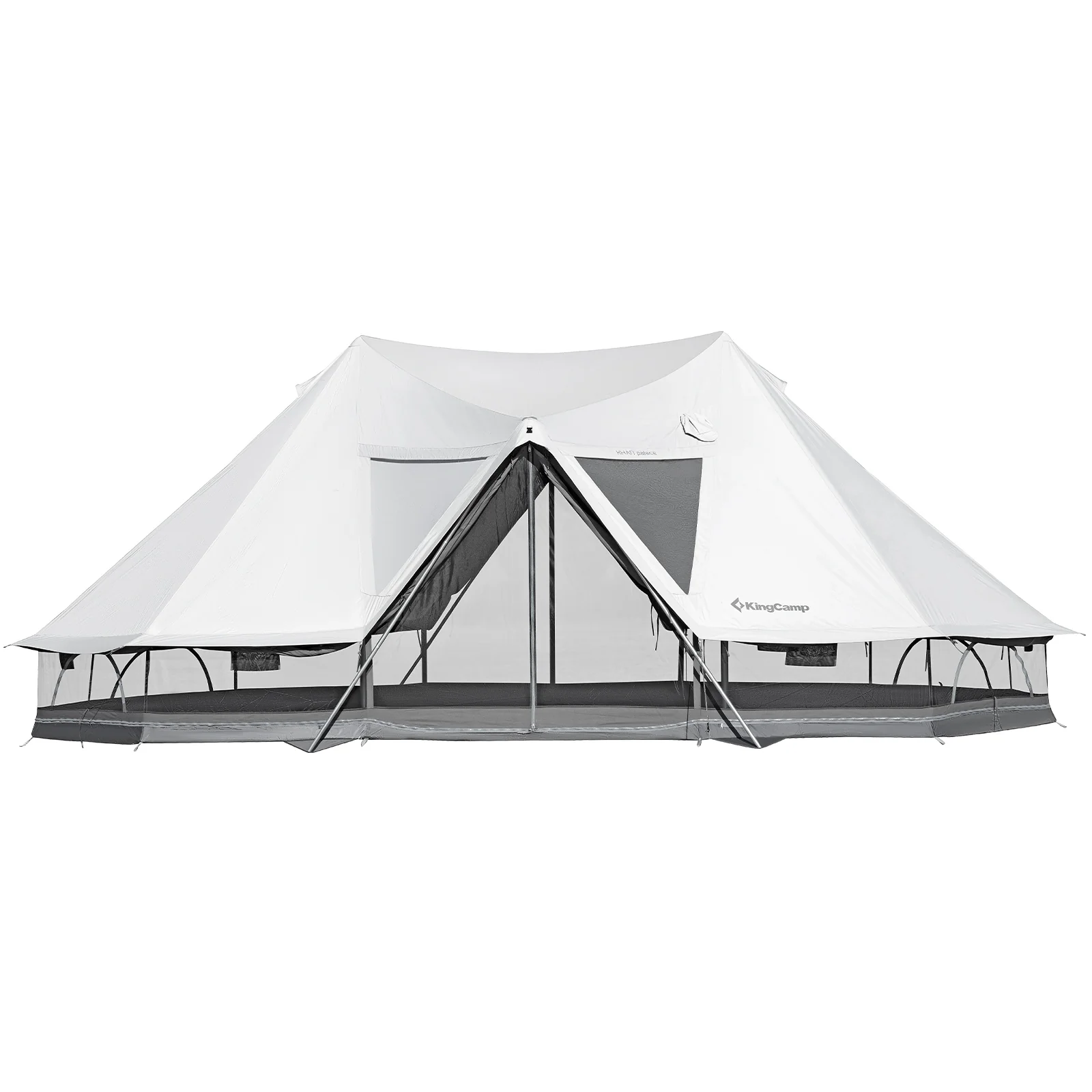 KingCamp Khan Palace �C ruim glamping-tent met variabele ventilatie, hoge stahoogte & schoorsteenoptie voor grote groepen