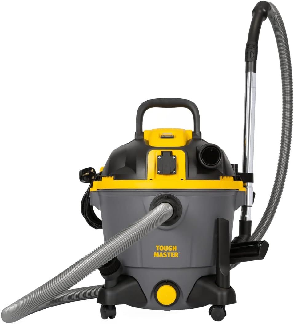 TOUGH MASTER 35L Wet & Dry Vacuum Cleaner with HEPA Filter, 1200W Power, Metal Telescopic Handle, Blower Function for Industrial Use