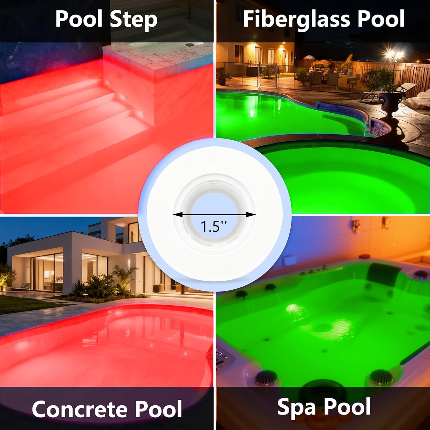 LED Poolbeleuchtung mit 1,5