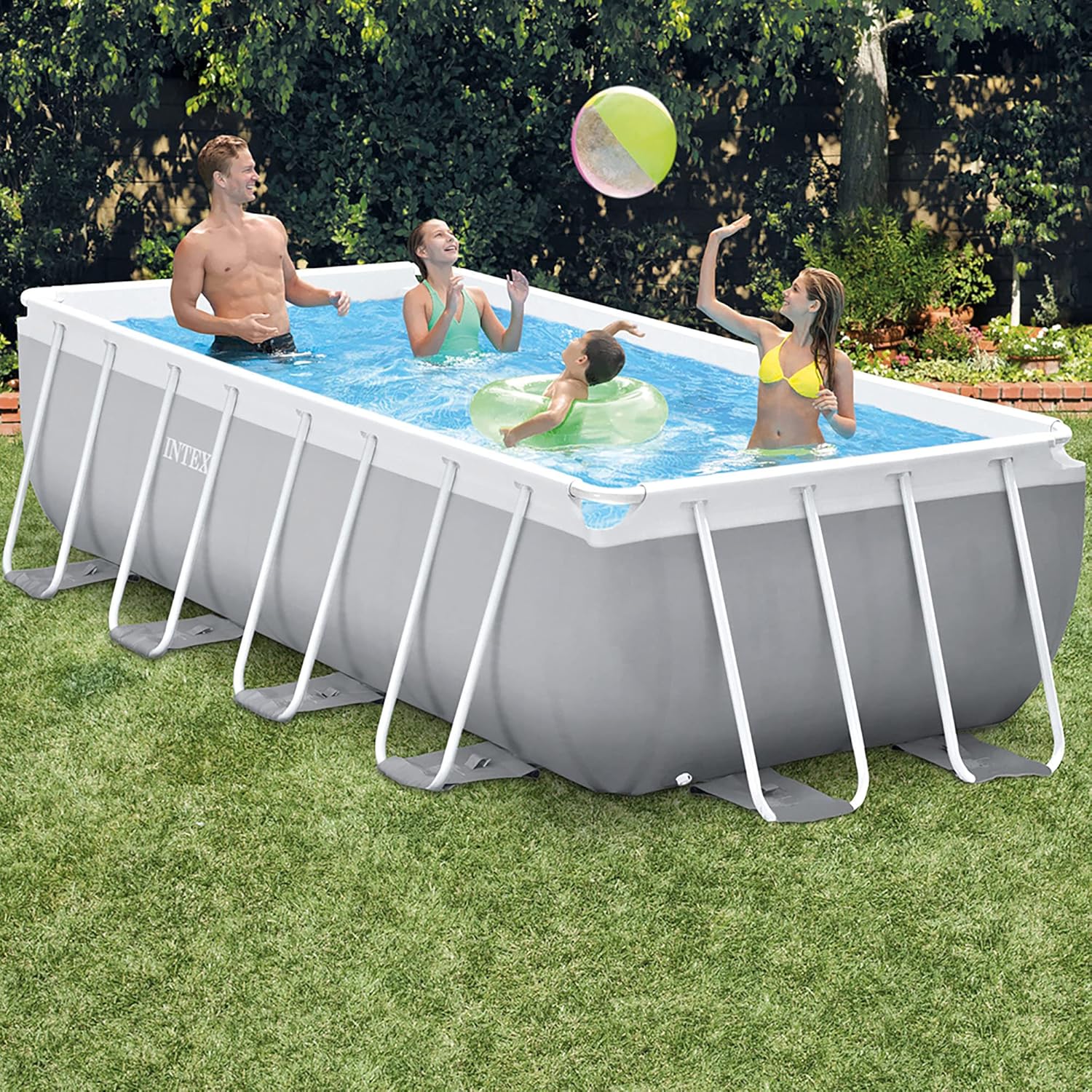 INTEX 55211 - Piscina elevada Rectangular Prism Frame con depuradora