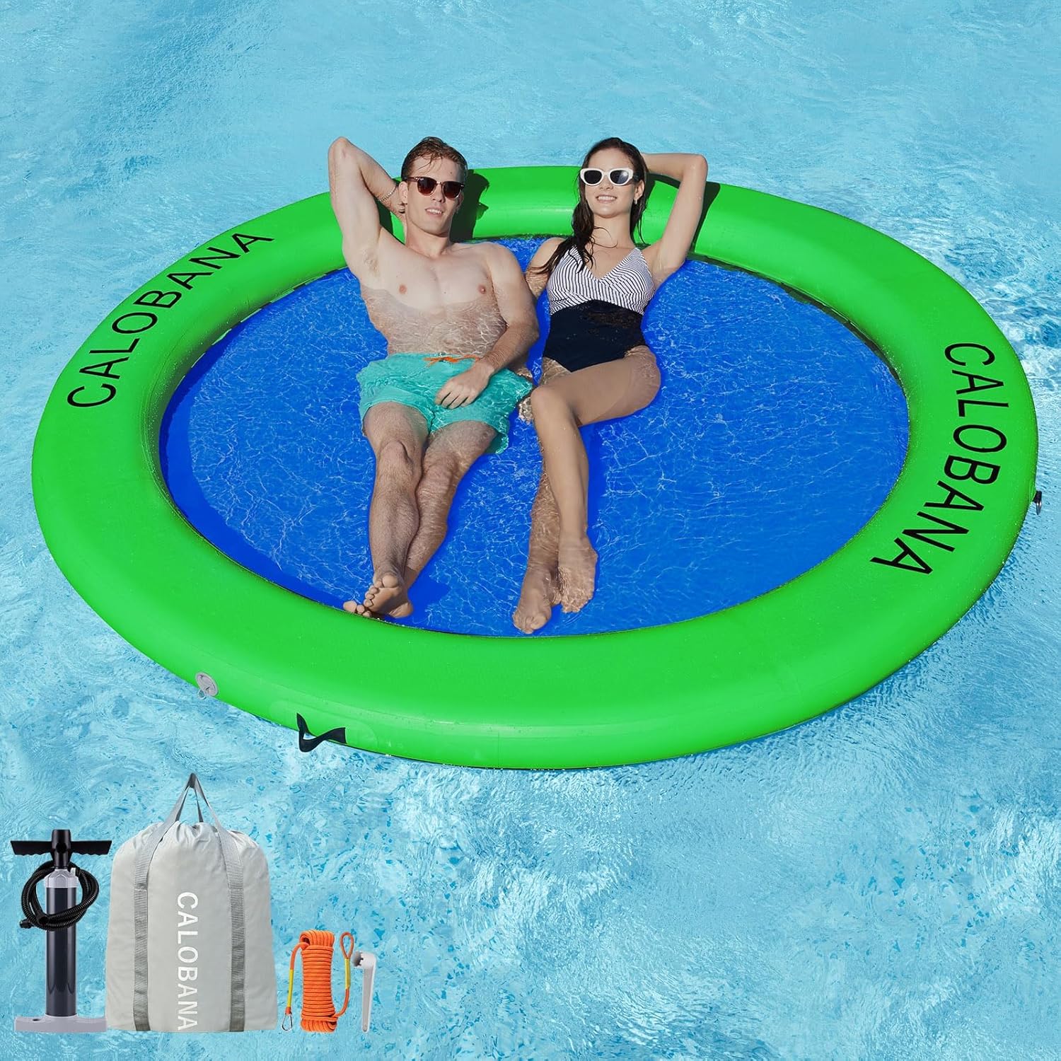 Round Floating Ring Hammock - Heavy Duty Inflatable Raft
