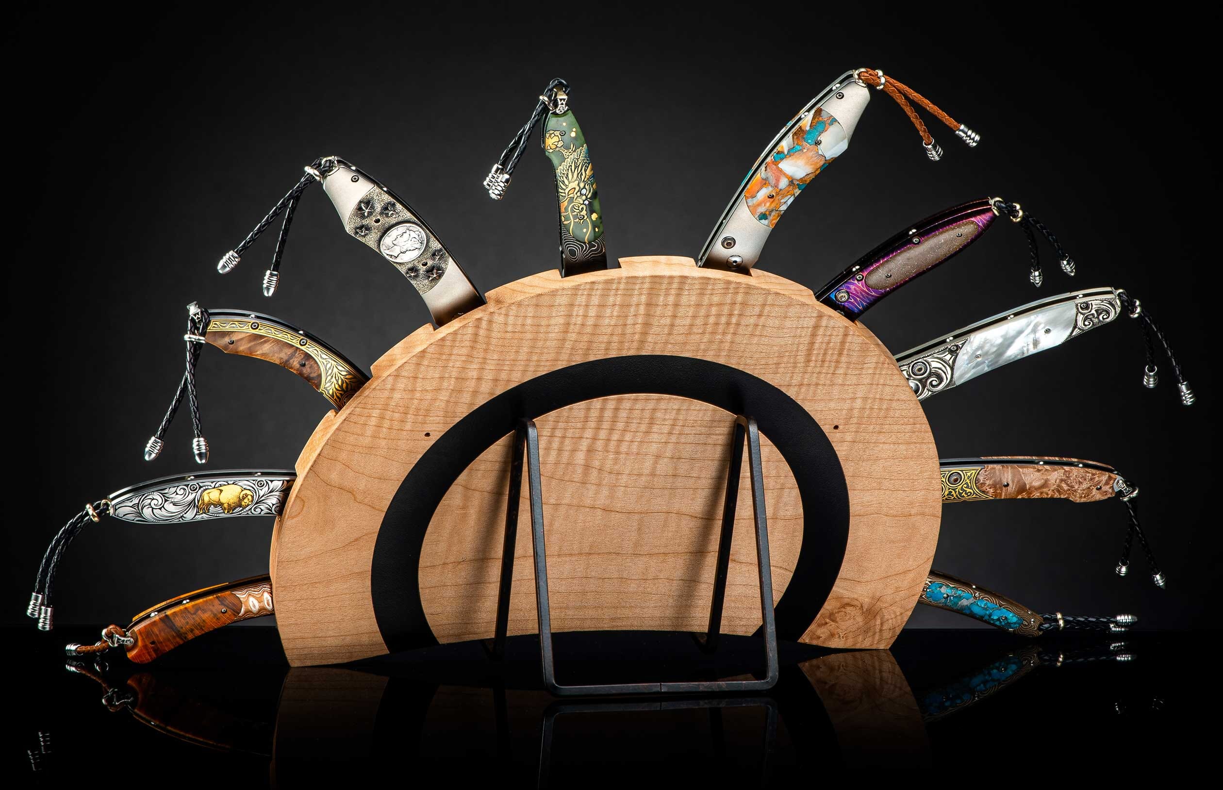 Maple Collector Knife Rack