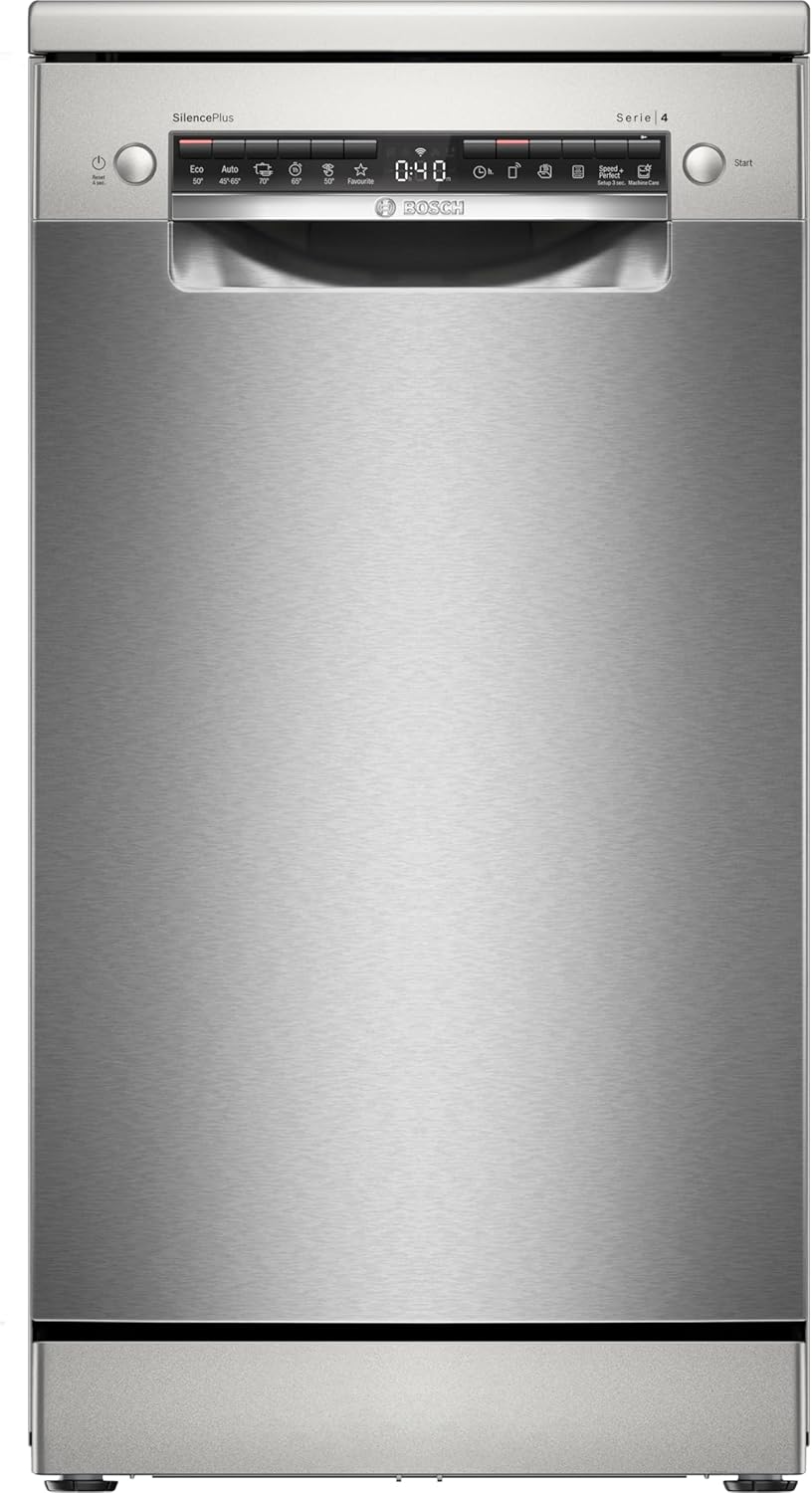 Serie 4, freistehende Spülmaschine, 45 cm, gebürsteter Stahl, Anti-Fingerabdruck