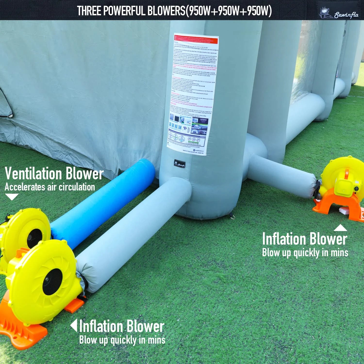 30x20x13Ft Inflatable Paint Booth with Blowers & Air Filter System – Professional Spray Tent