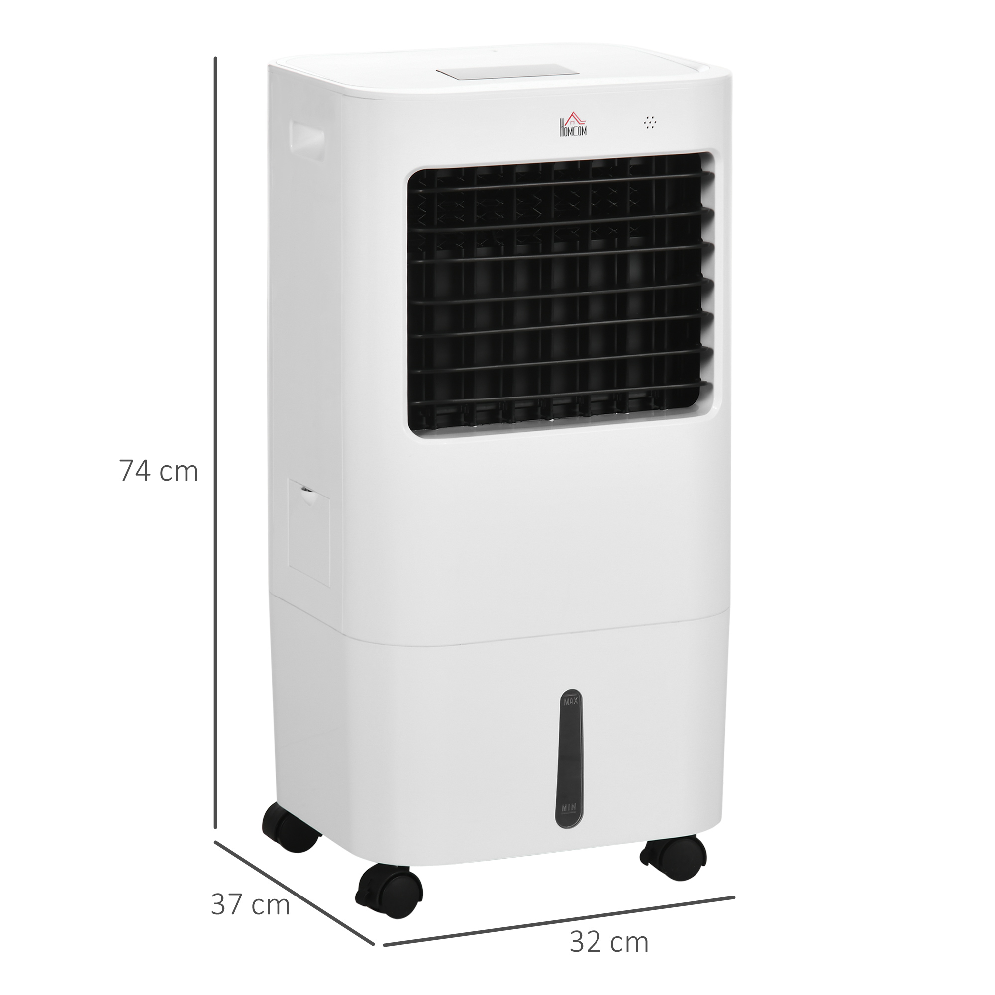 Airconditioner, Luchtkoeler, 3 Modi, Timerfunctie, Verrijdbaar, Kunststof, Wit