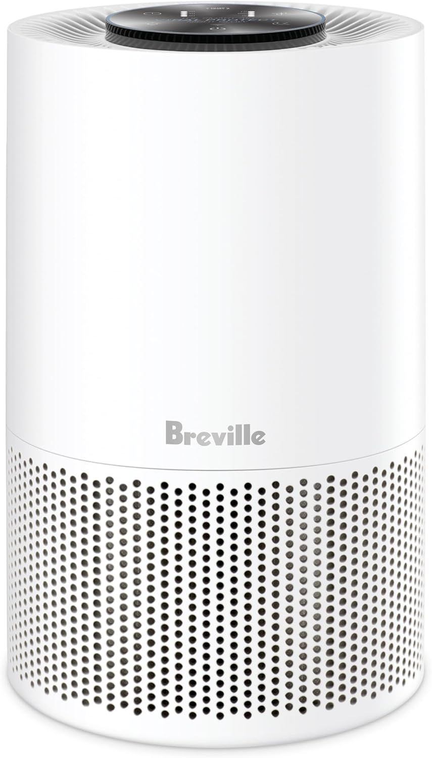 Breville Smart Air Purifier with Night Glow �C Advanced Virus Protection, Model LAP168WHT