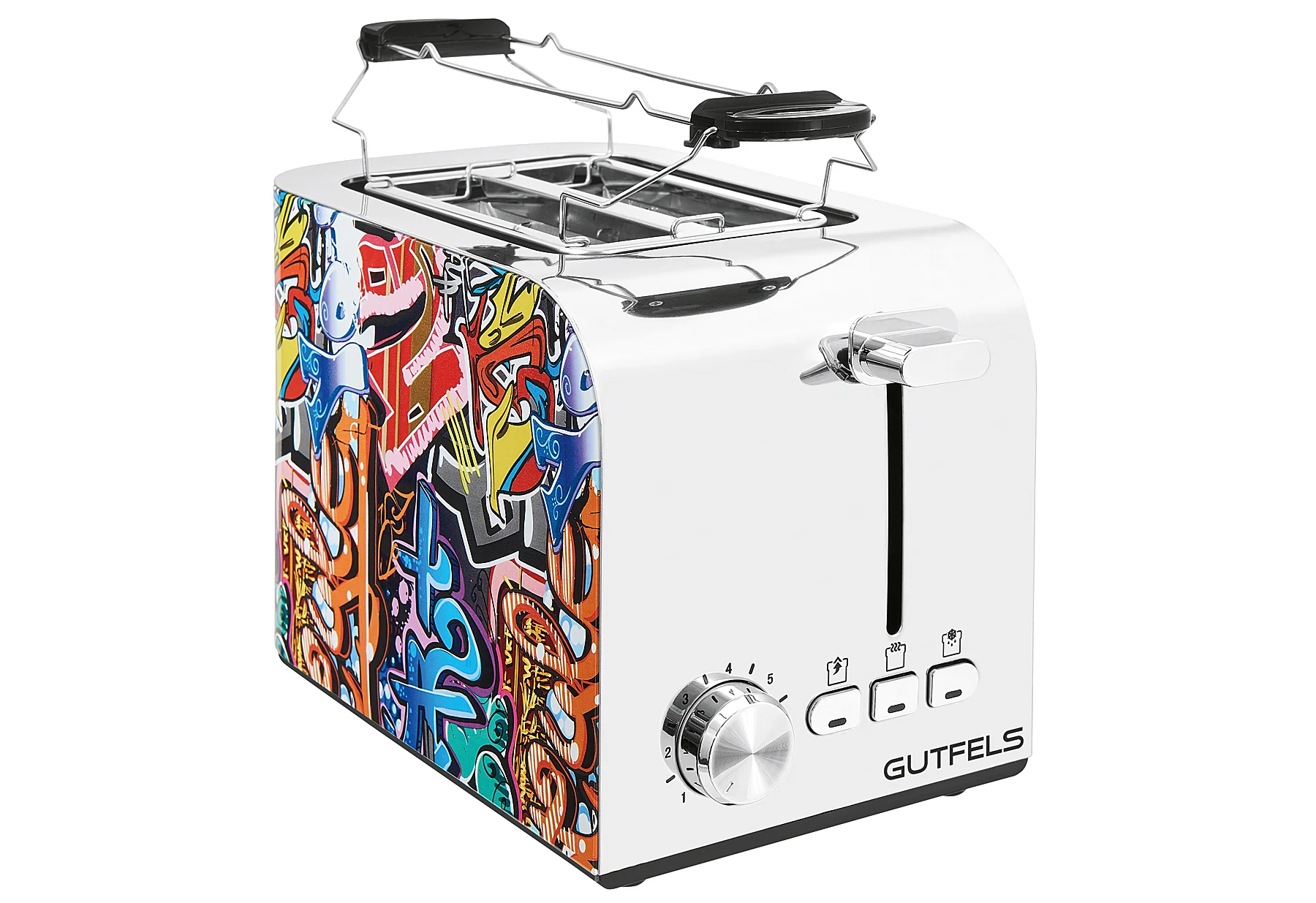 2-Sneetjes broodrooster in graffiti-stijl Toast 3010 G