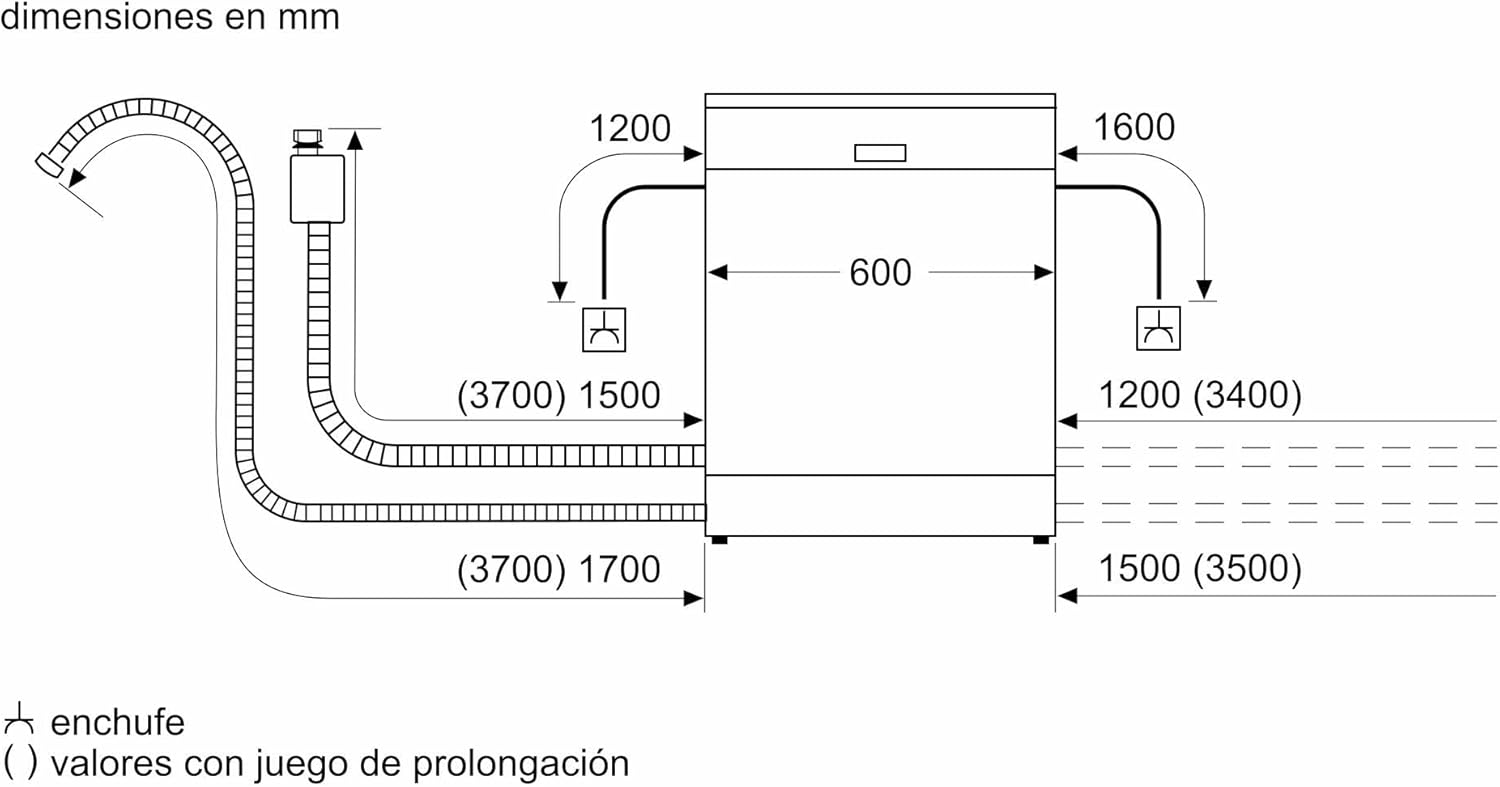 Bosch - Lavavajillas Libre Instalación, 60 cm, Motor EcoSilence, Programación Diferida, Blanco, SMS25AW05E