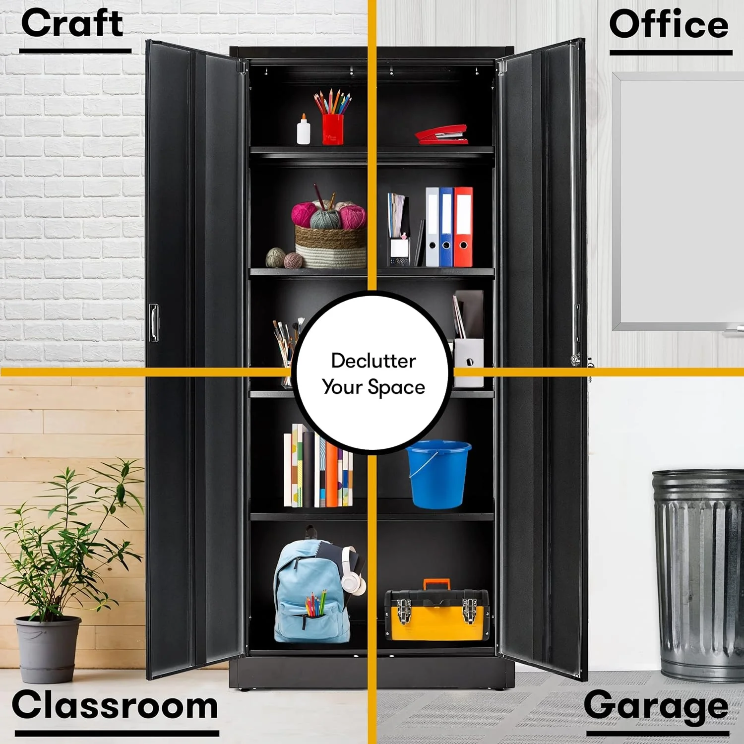 Heavy Duty Metal Garage Locker - 71 