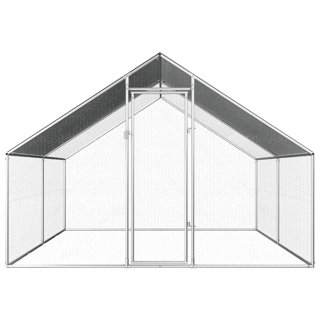 2025 H��hnerkooi kippenren staal 2,75 x 4 x 1,92 m ren buitenkooi dierenkooi pluimveestal