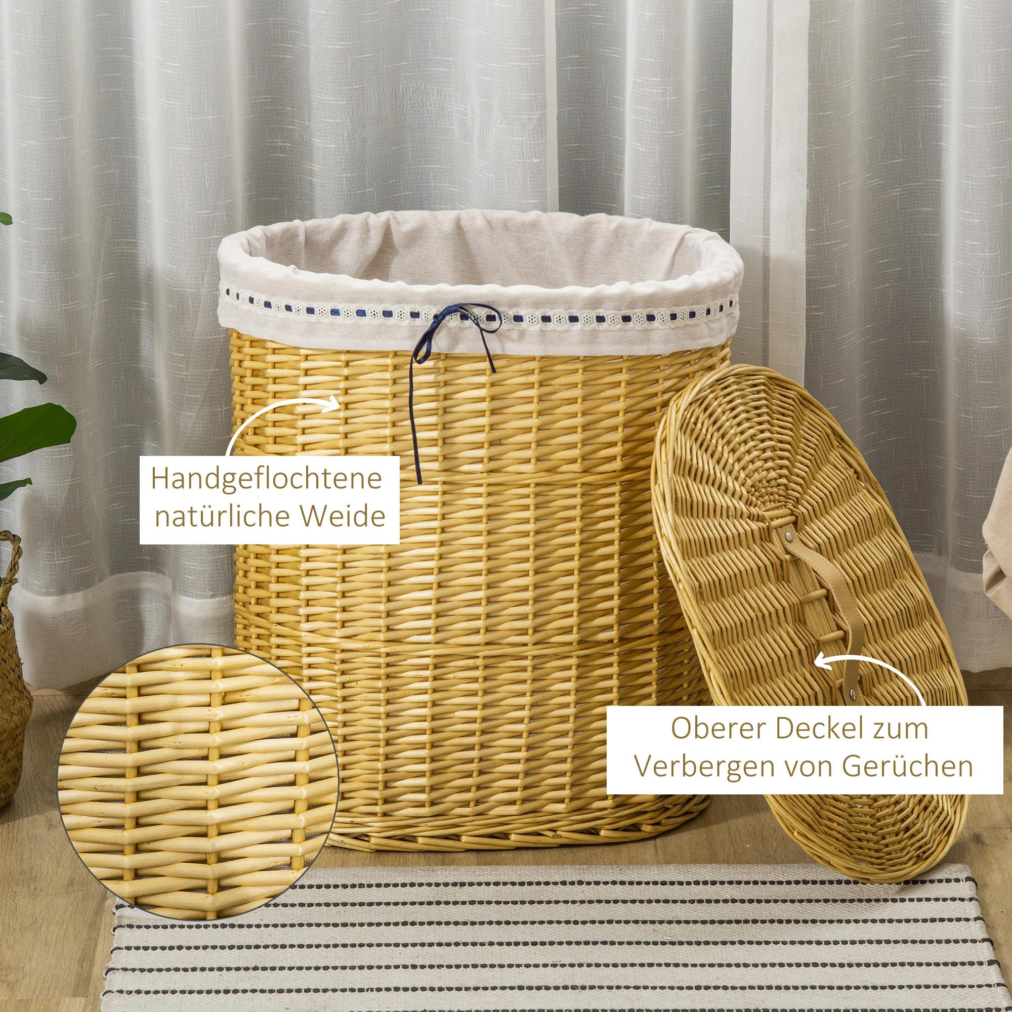 rieten wasmand 51cm x 38cm x 57cm