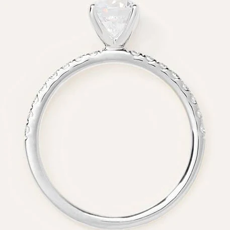 Women’s quince Lab Grown Diamond Pave Band Rings