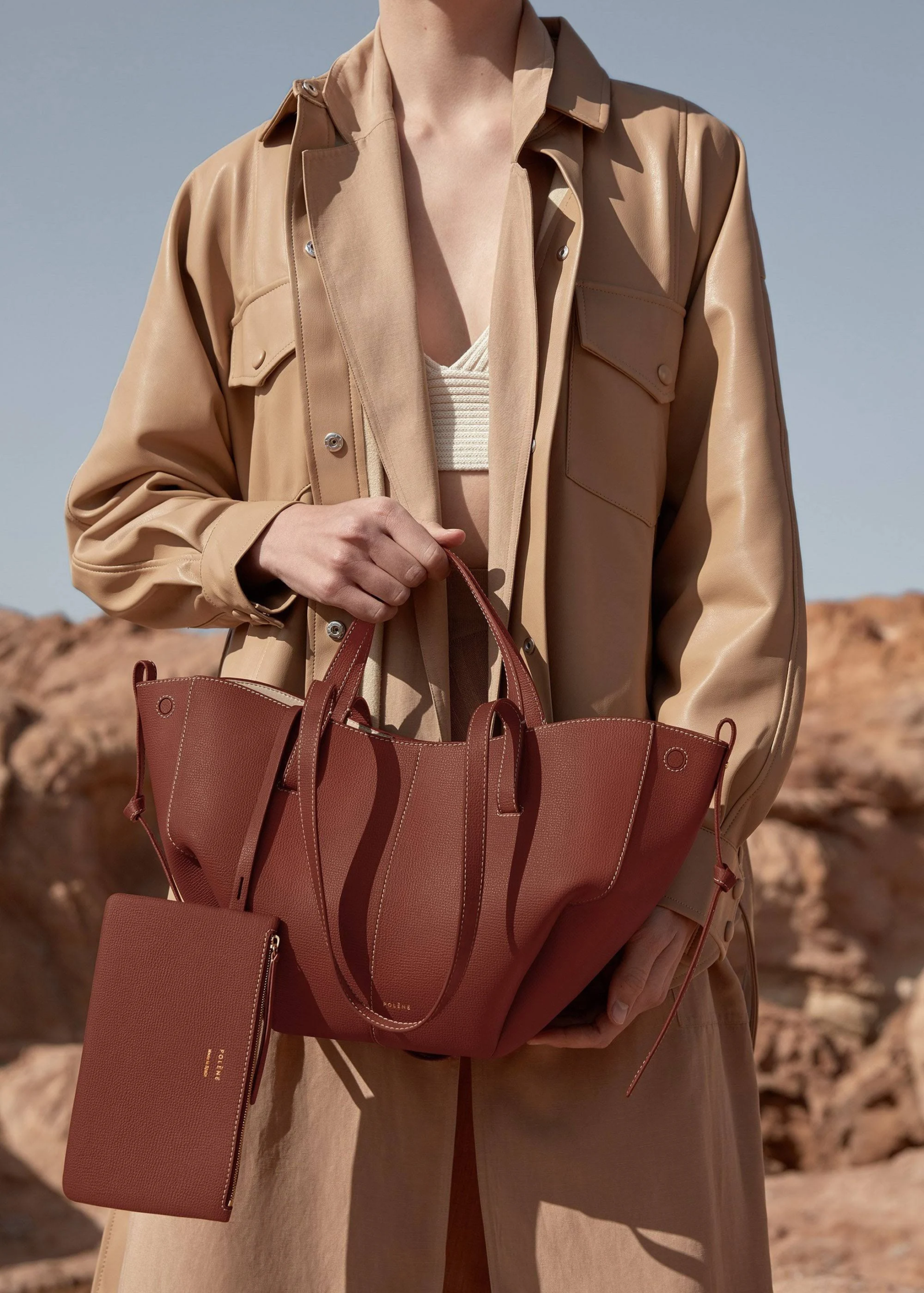 Women's Polène Cyme Mini Grained Leather