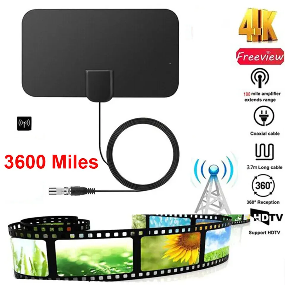 400-Mile Indoor HD Digital TV Antenna ¨C Amplified 4K 1080P Freeview Signal Booster