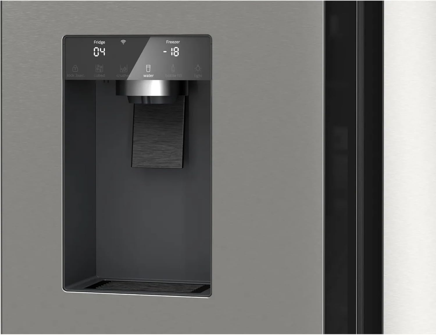 Bosch KFD96APEA, Série 6, Réfrigérateur américain, Pose libre, 183 x 90.5 cm, 574 L, Inox