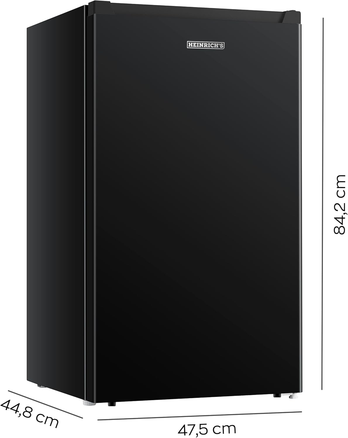 Heinrich´s Gefrierschrank 61Liter -18°C Freezer, 3x Gefrierschublade, 7 Stufen Temperaturregler, Airflow, wechselbarer Türanschlag weiß