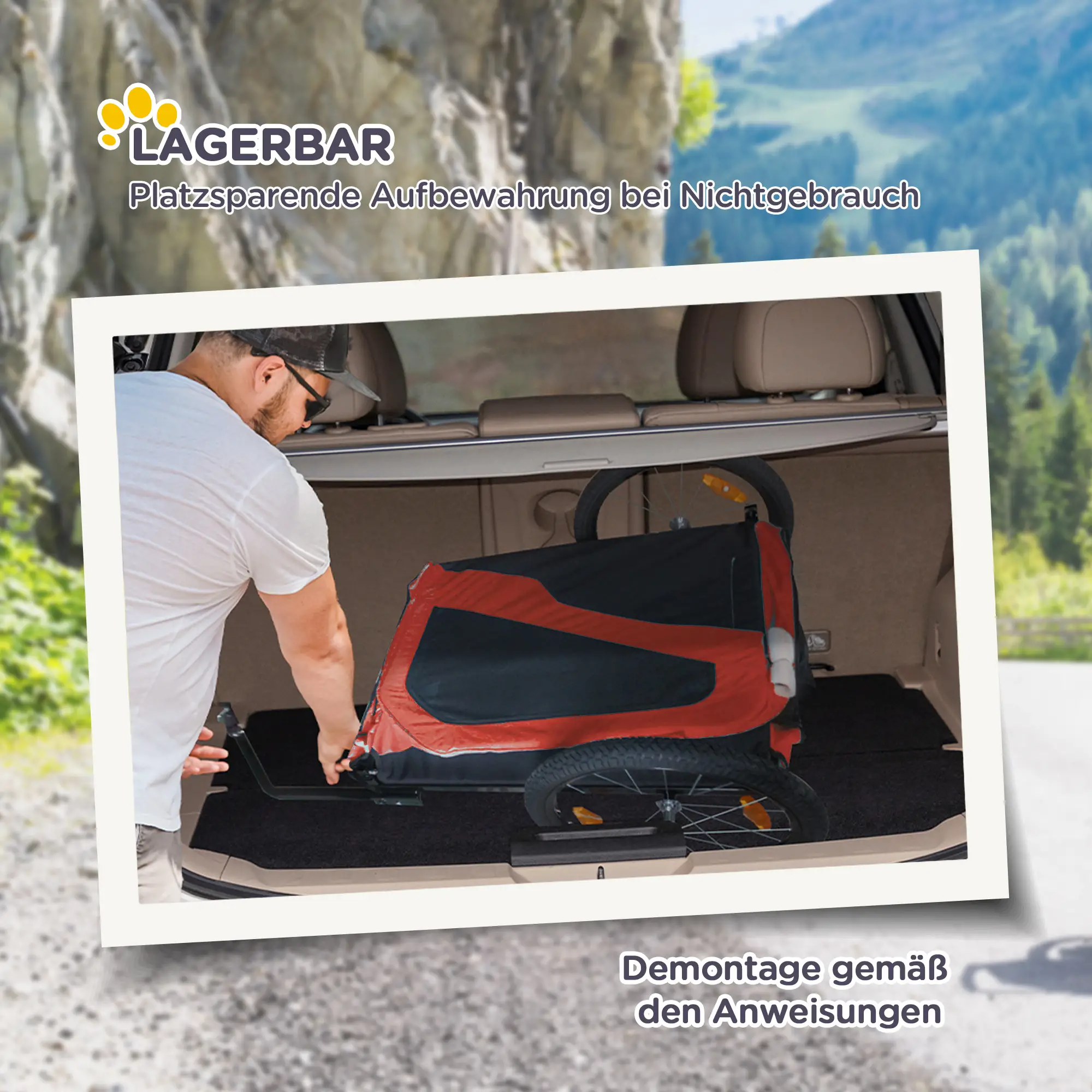 HOMCOM hondenbed 30 kg, rood, stevig & comfortabel voor grote honden
