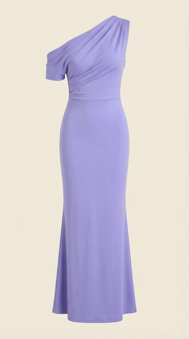 One-Shoulder-Maxikleid
