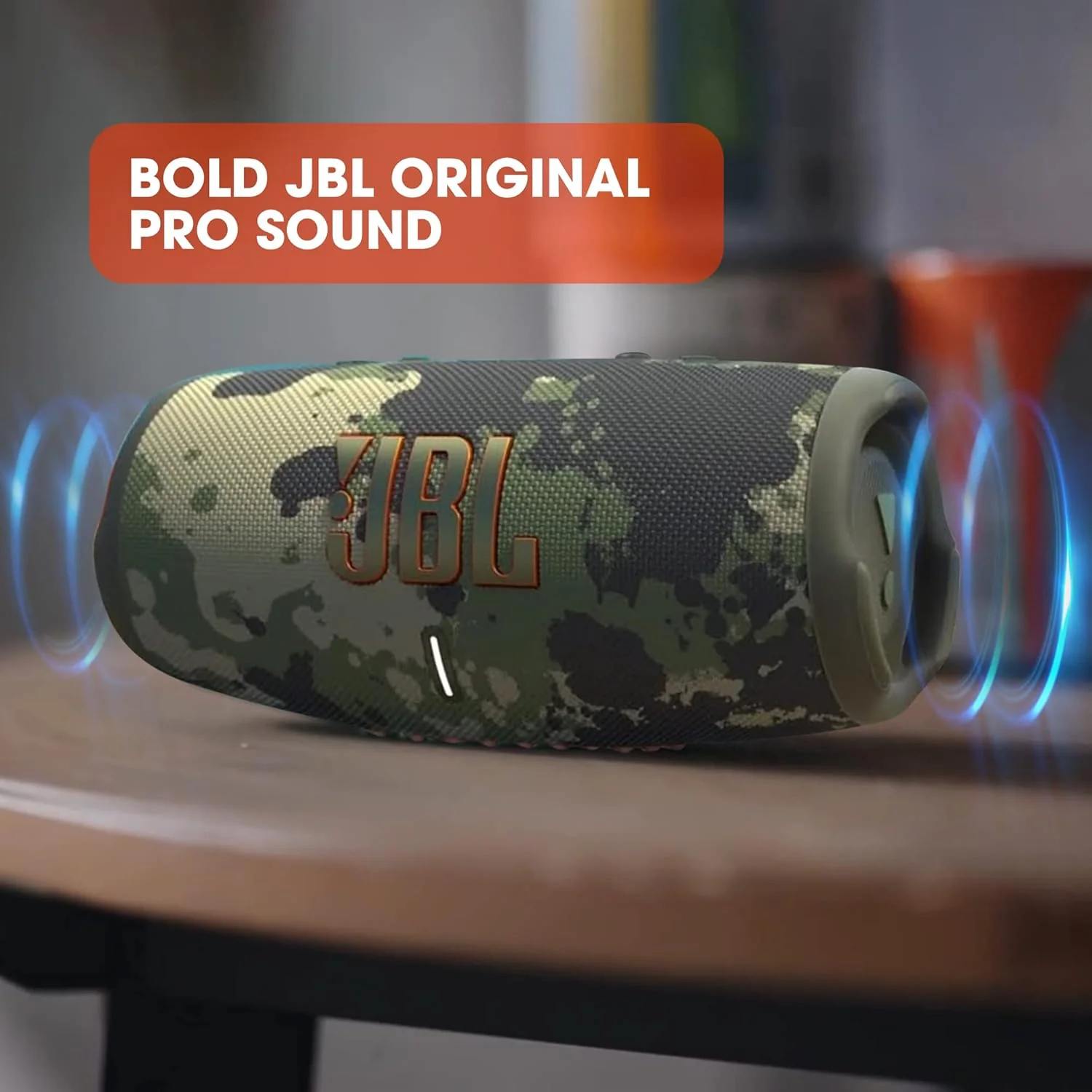 JBL Charge 5 Bluetooth-Lautsprecher in Schwarz �C Wasserfeste, portable Boombox mit integrierter Powerbank �C Eine Akku-Ladung f��r bis zu 20 Stunden kabellosen Musikgenuss