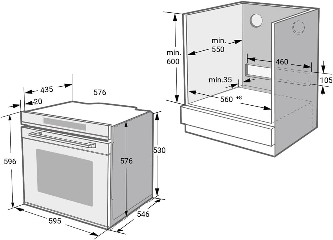Autarkes Herdset: 60cm Einbaubackofen EB8017ED | 59cm Induktionskochfeld IH85901FZ | Katalyse | Pizzafunktion | Grill | Umluft | Heißluft | Automatik-Timer | SET8017IH592FZ
