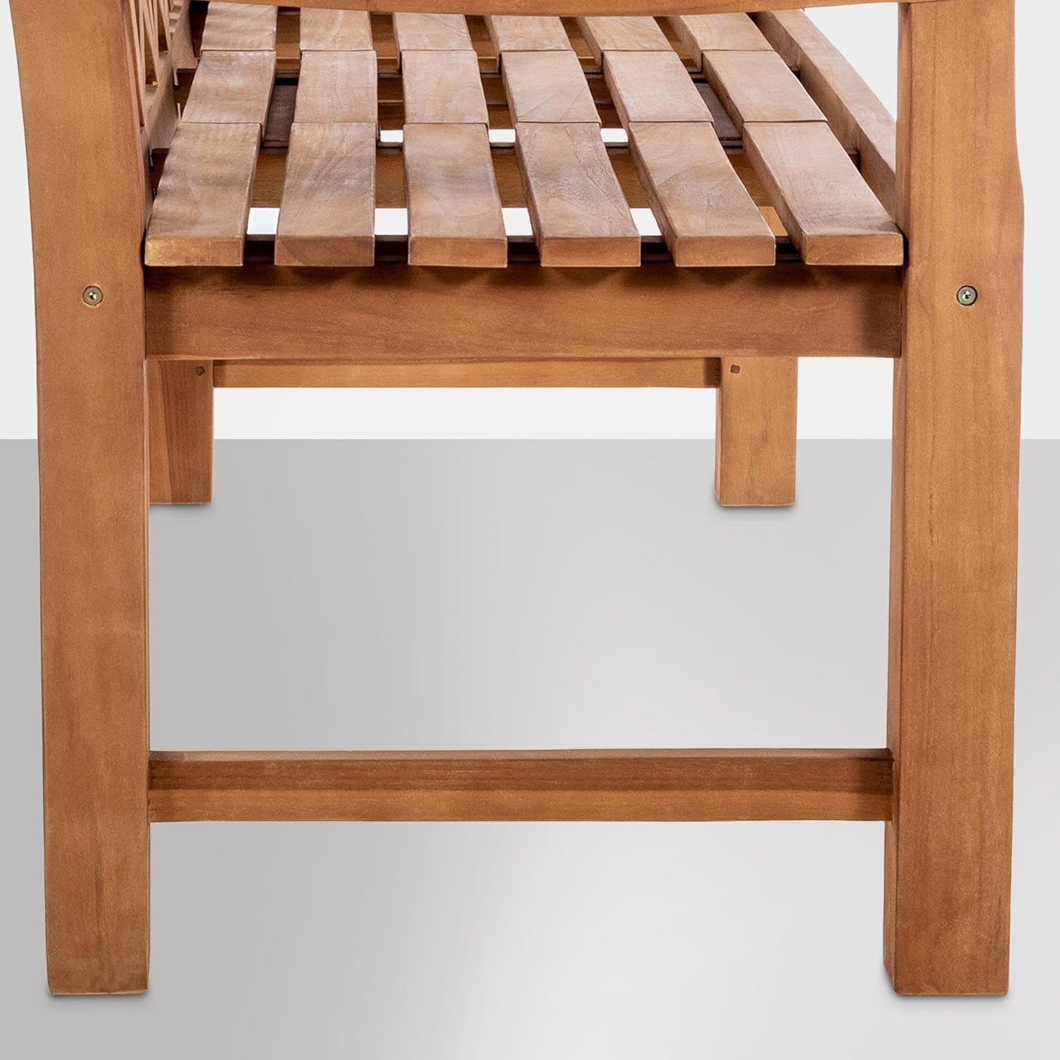 CLP Teakbank Luka I Wetterfeste Gartenbank Mit Klapp-Tisch, Farbe:Teak, Größe:150 cm