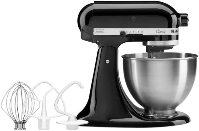 KitchenAid Classic Onyx Black Stand Mixer with Bowl