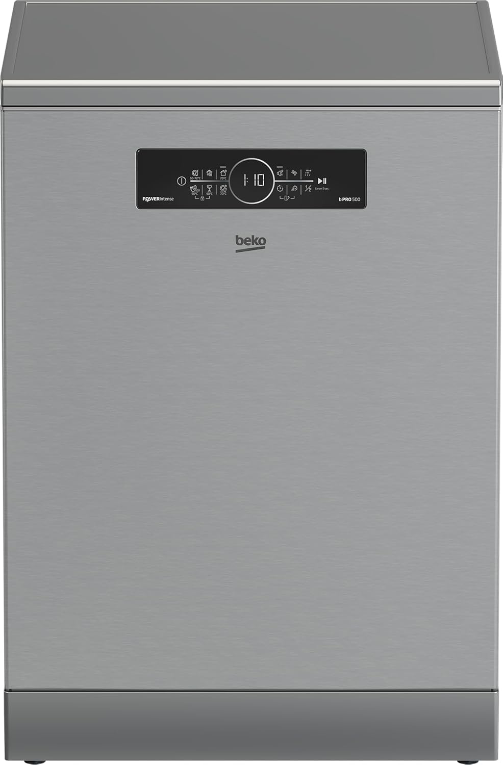 Beko BDFN36541XP Geschirrspüler 60 cm, freistehend und unterbaufähig, für 15 Maßgedecke, 6 Programme, 6 Zusatzfunktionen, 3 Spülebenen, PowerIntense, SilentWash, SelfDry, Edelstahl