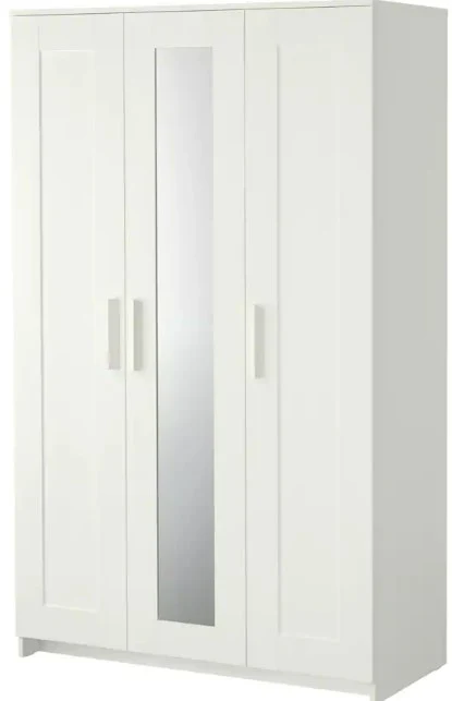 IKEA Clóset con 3 puertas BRIMNES, blanco, 117x190 cm