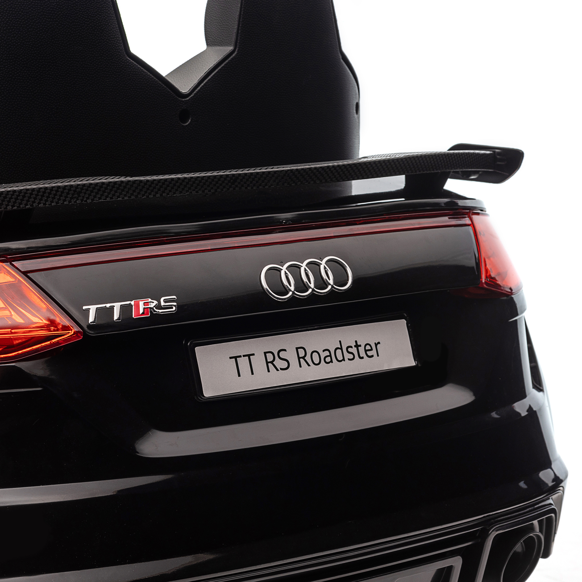 Kinder-Elektrische Auto, Audi TT RS Roadster, 3 km/u, Afstandsbediening, LED, USB, Zwart