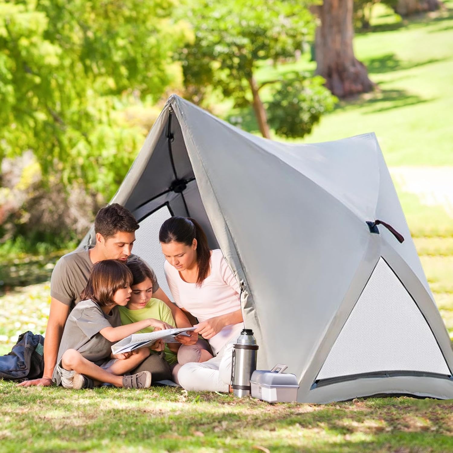 Automatisches Campingzelt für 3-4 Personen – vertrautes wasserdichtes Shelter Outdoor | Pop-Up- mit einfacher Konfiguration, winddichtes und UV-beständiges Innenfutter, geräumig für Wanderungen